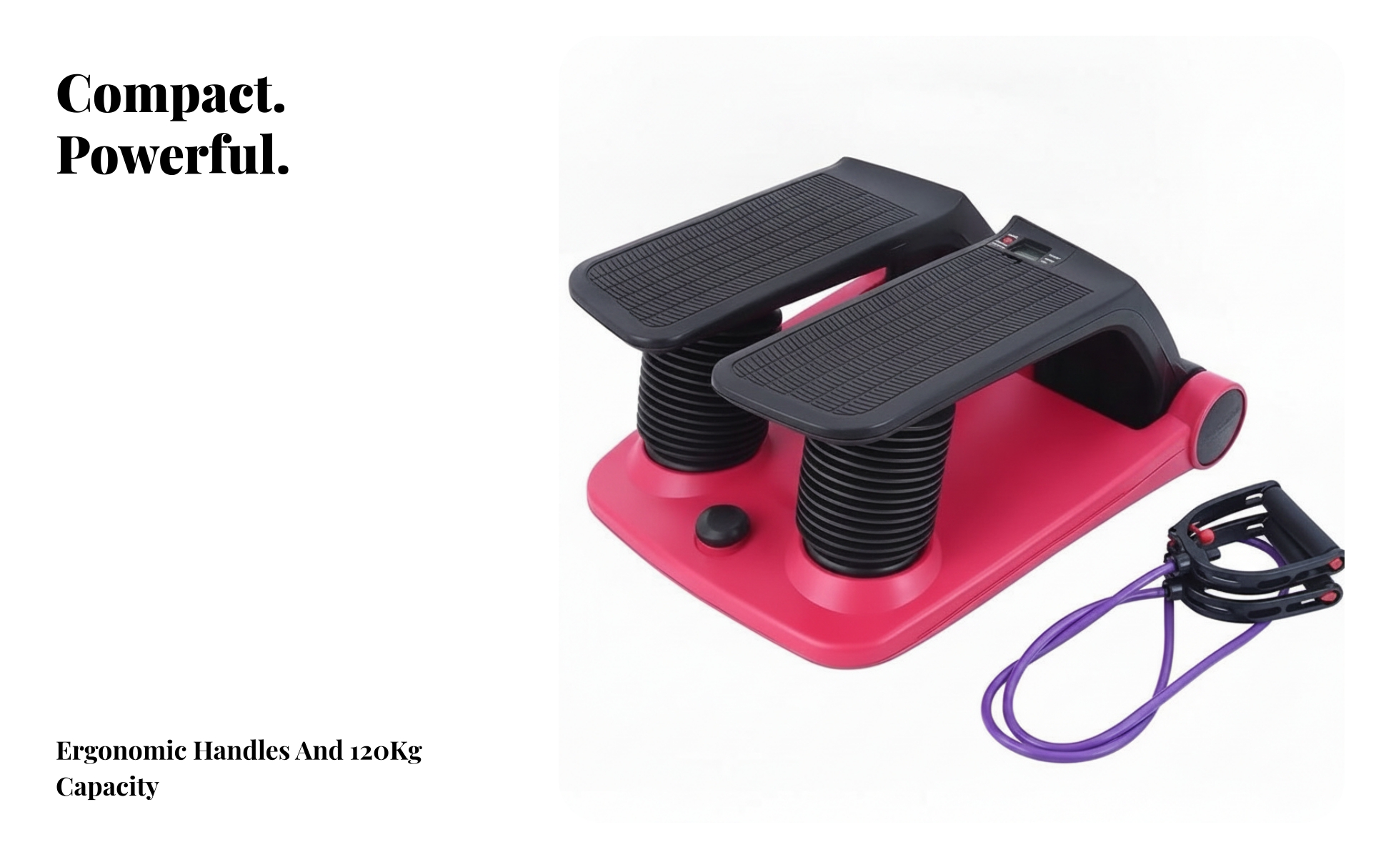 Stepper with Resistance Bands Full-Body Air Resistance Stepper Space-Saving