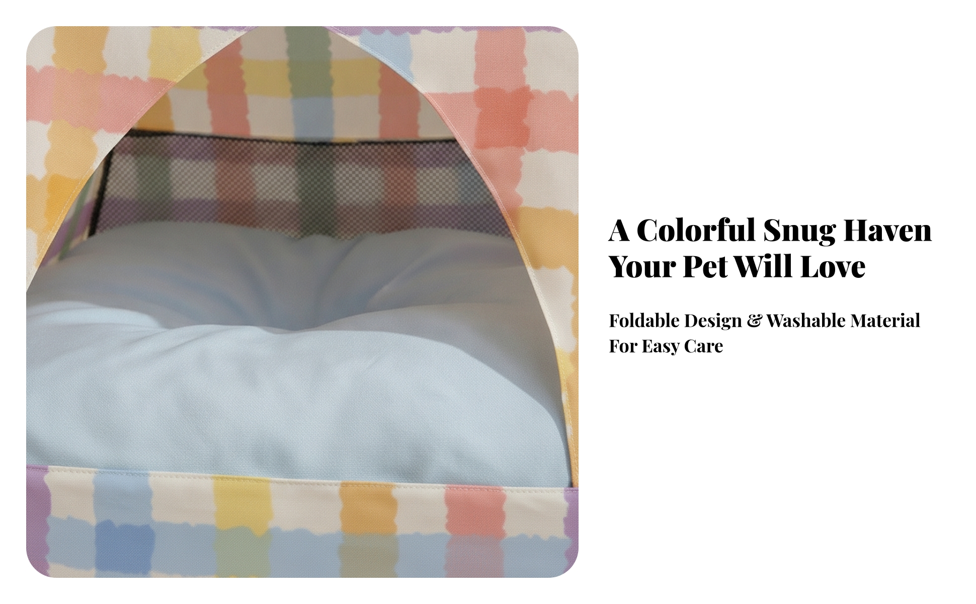 Pet Tent Bed Indoor Cat Tent Bed Cozy for Travel, Camping, Small Dogs