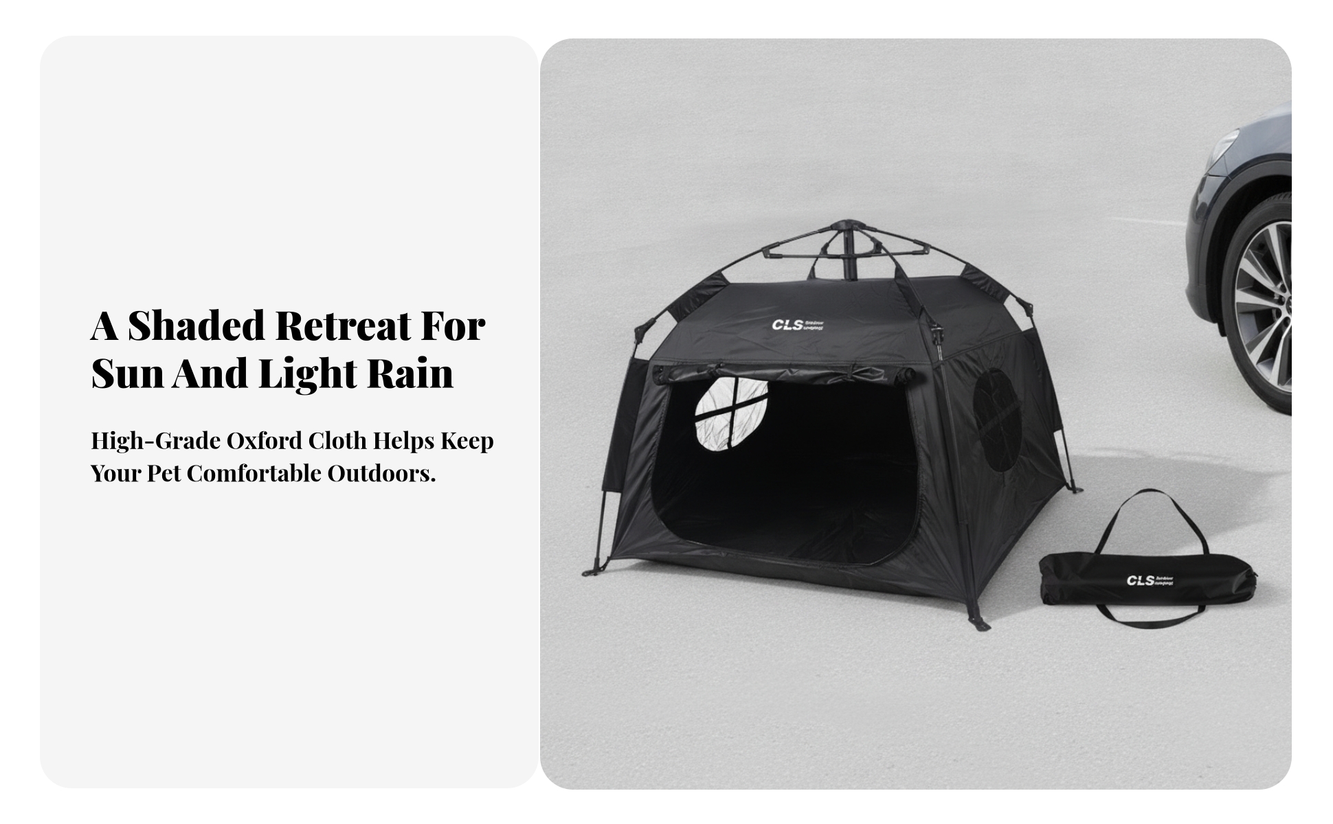 Pet Tent with Mesh Openings Quick Setup Pet Shelter with Ventilation Openings