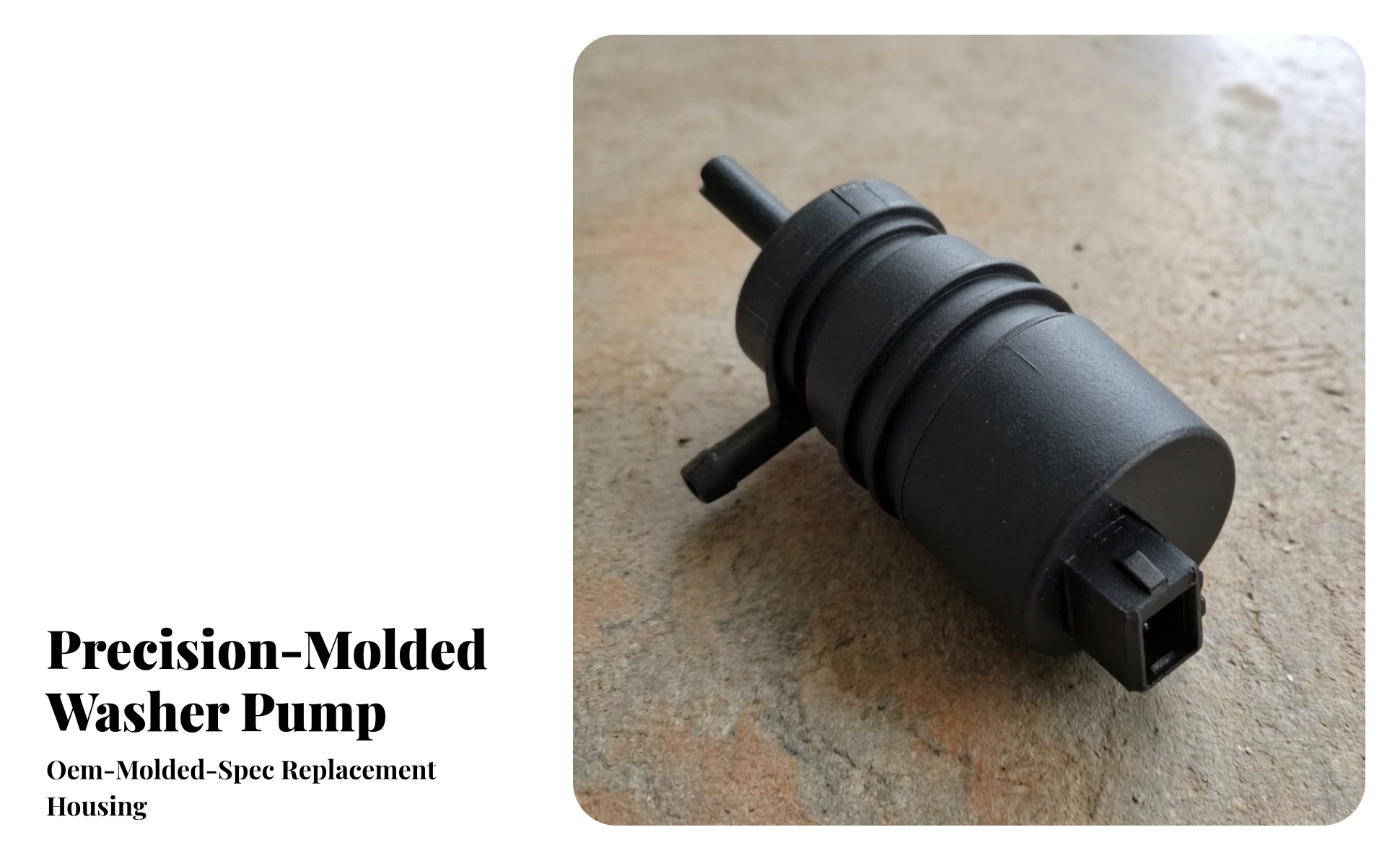 Washer Pump Direct-Fit Windshield Washer Pump with Grommet Easy Installation