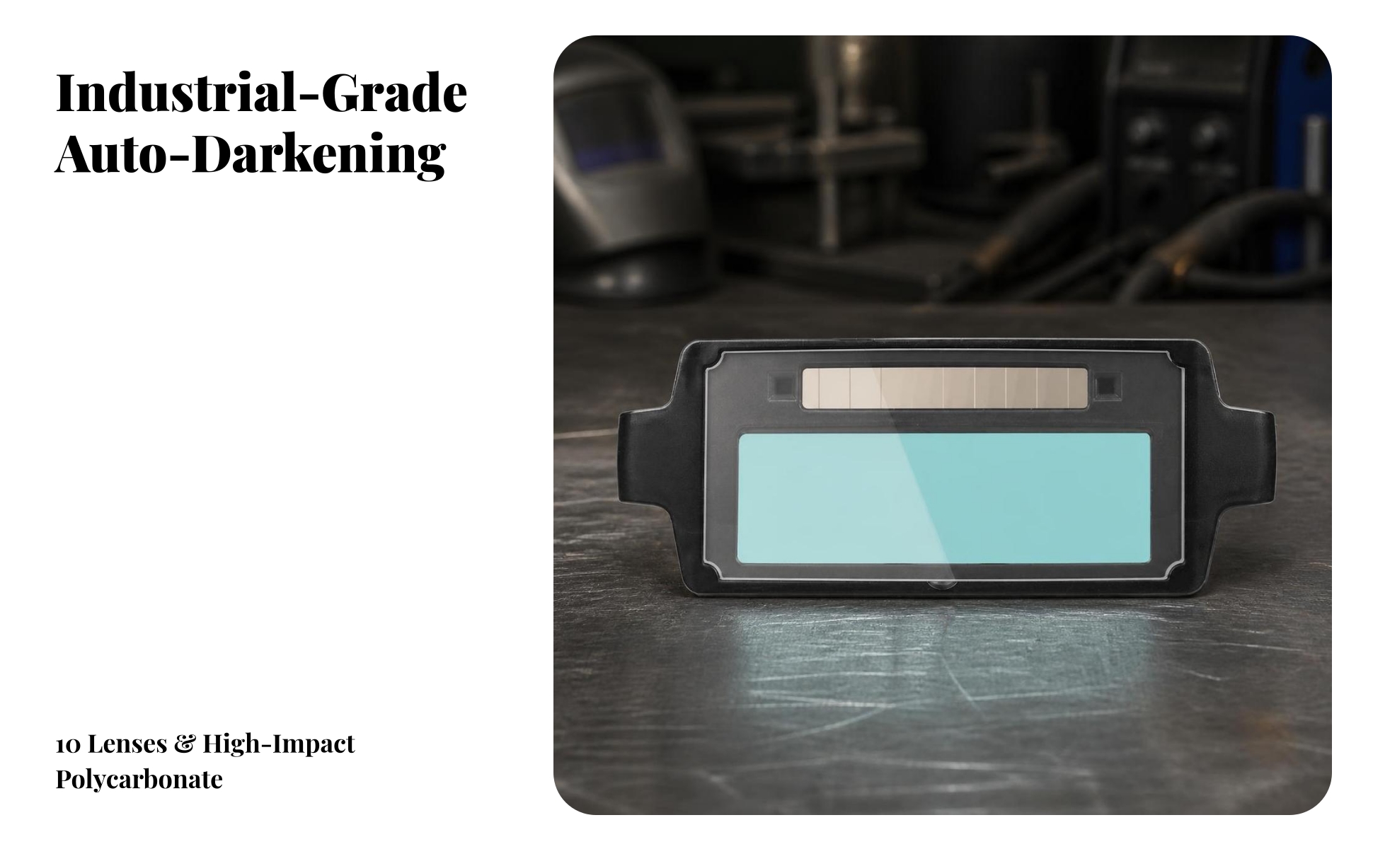 Auto-Darkening Metalworking Goggles Head-Mounted for Workshop, Welders