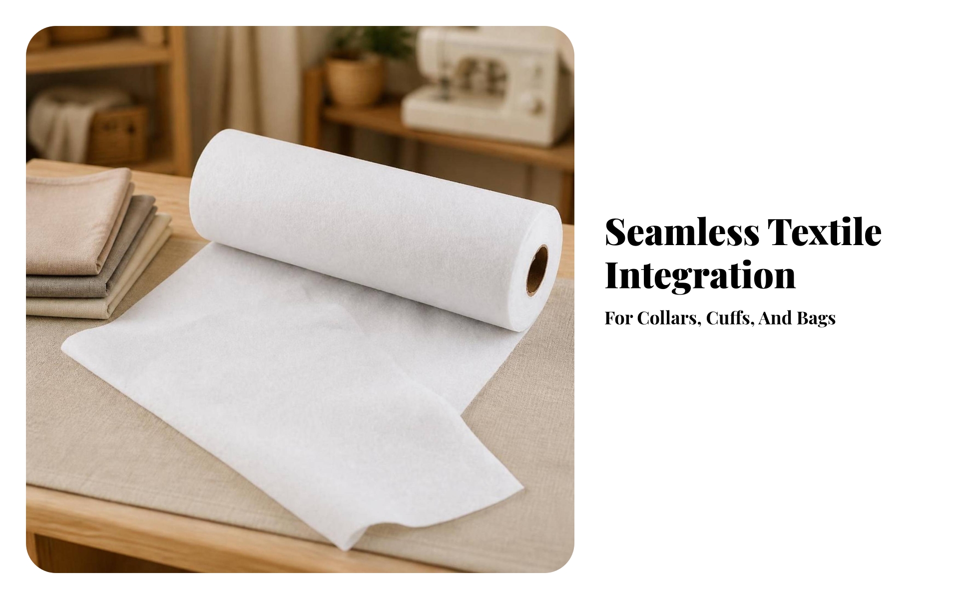 Fusible Fleece Interfacing Single-Sided for Sewing Projects, Crafters, Quilters