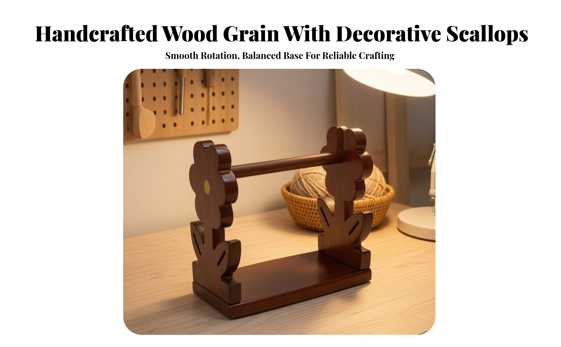Wollabwickler aus Holz 360° Drehbar Garnhalter mit drehbarer Welle Knotenfrei
