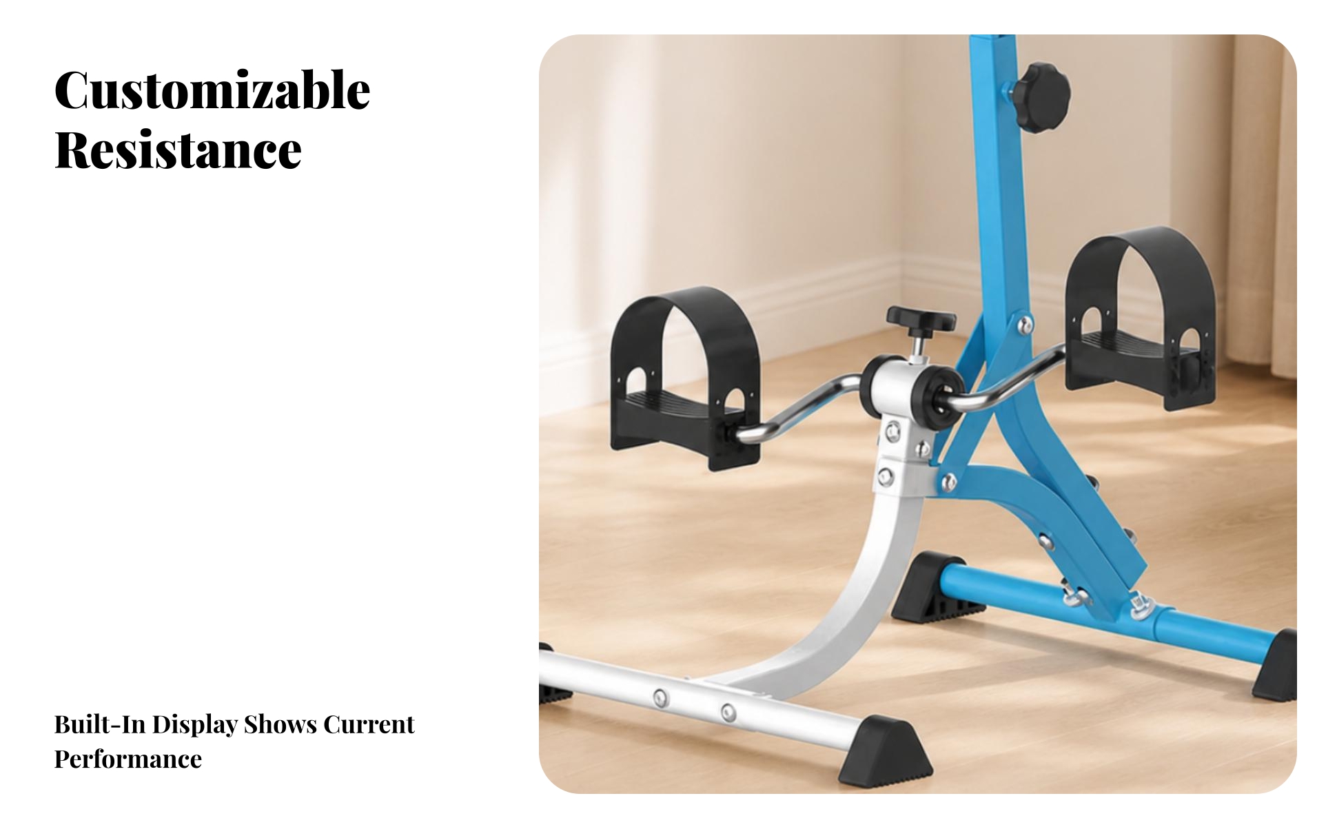 Upright Exercise Pedal Bike Adjustable Resistance Arm and Leg Pedal Exerciser