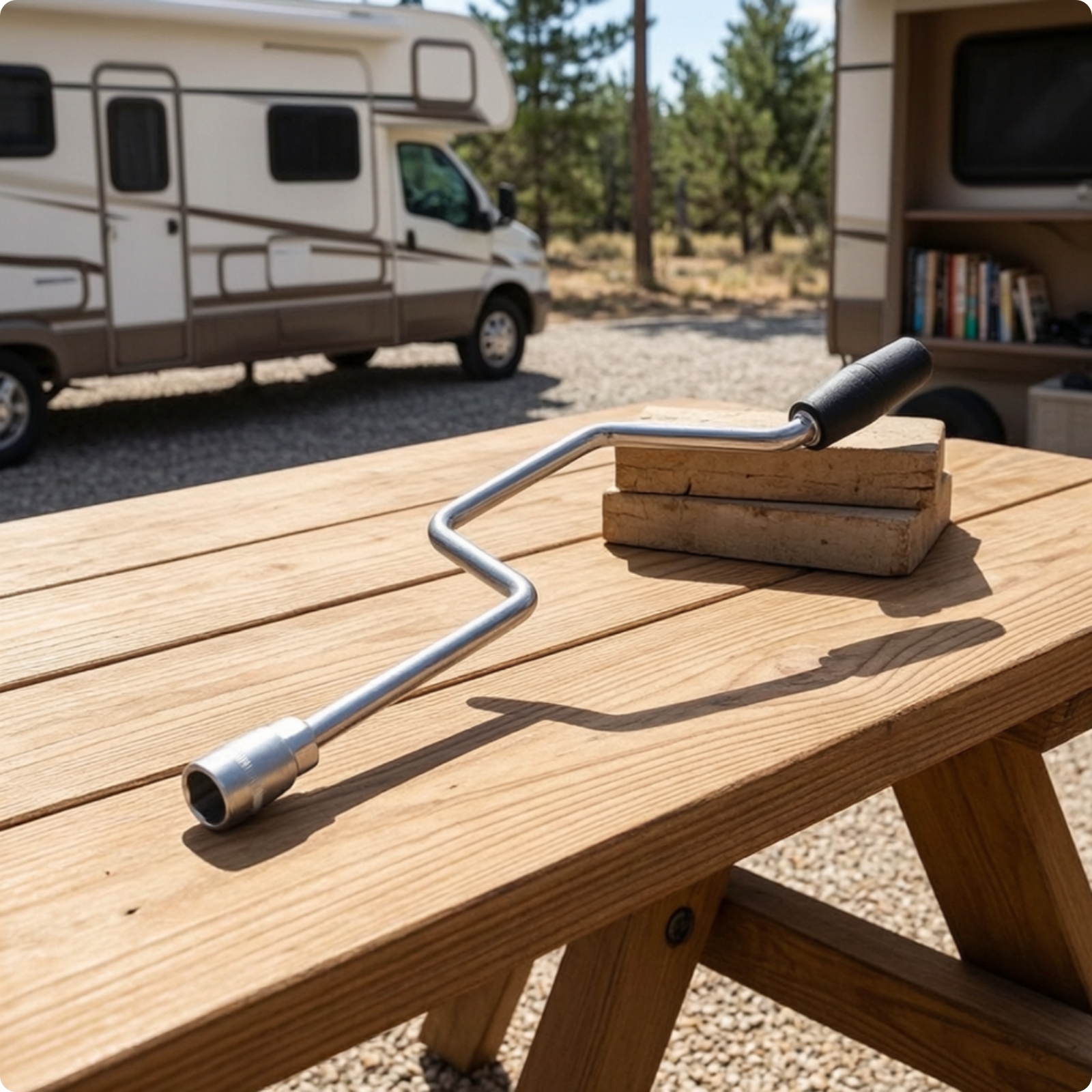 Stabilizer Jack Crank Handle Z-Shaped for Campsites