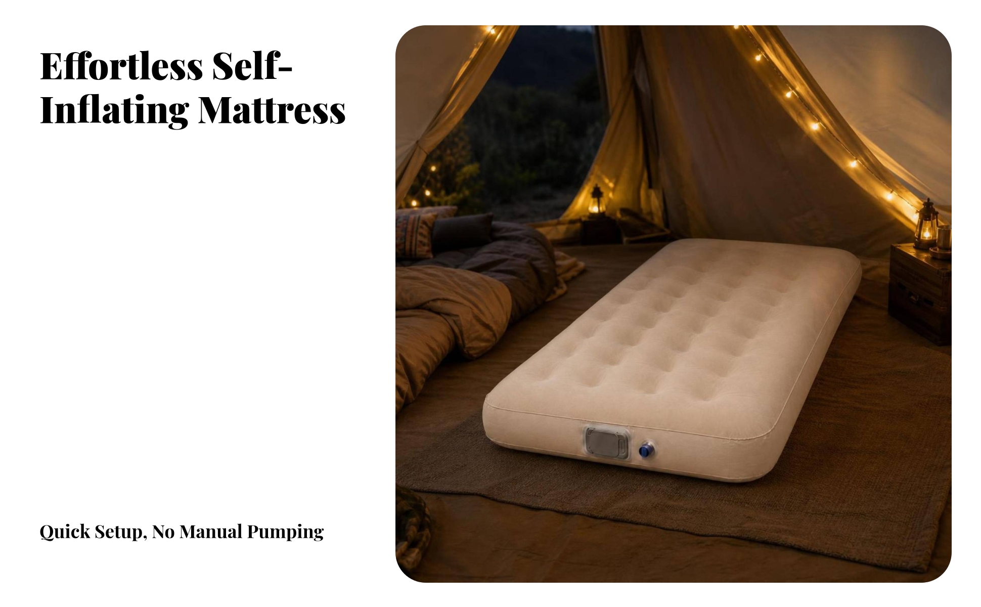 Inflatable Mattress with Built-in Pump Self-Inflating Automatic Inflatable Bed