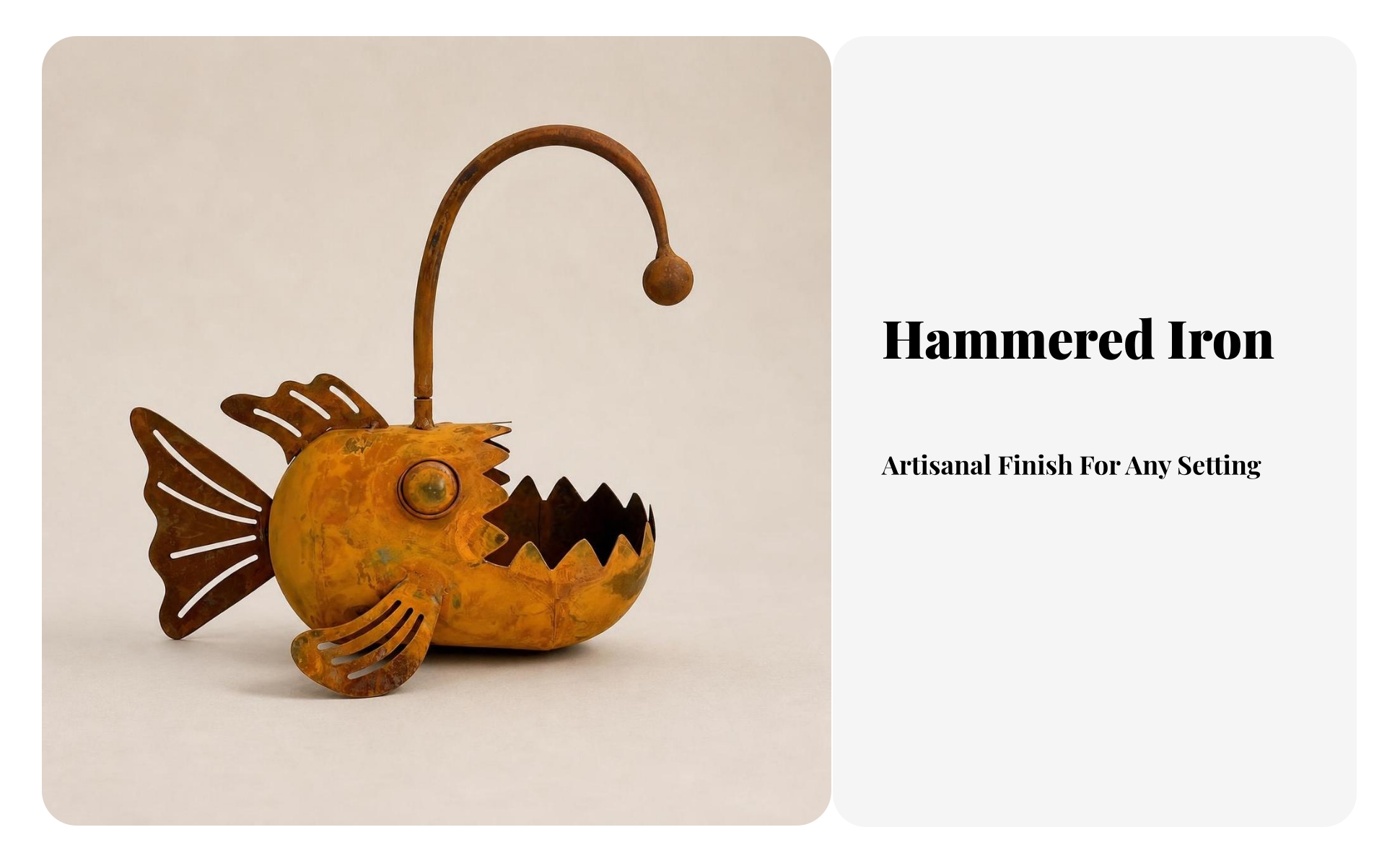 aquaticShaped Planter Rustic Metal Fish Planter Whimsical for Patio