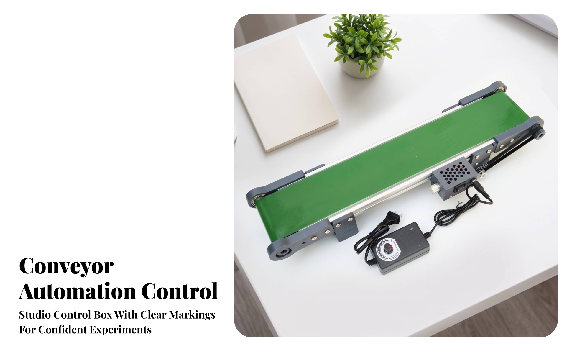 Desktop Conveyor Belt Model Plug-and-Play for Classroom, Laboratory, Teachers