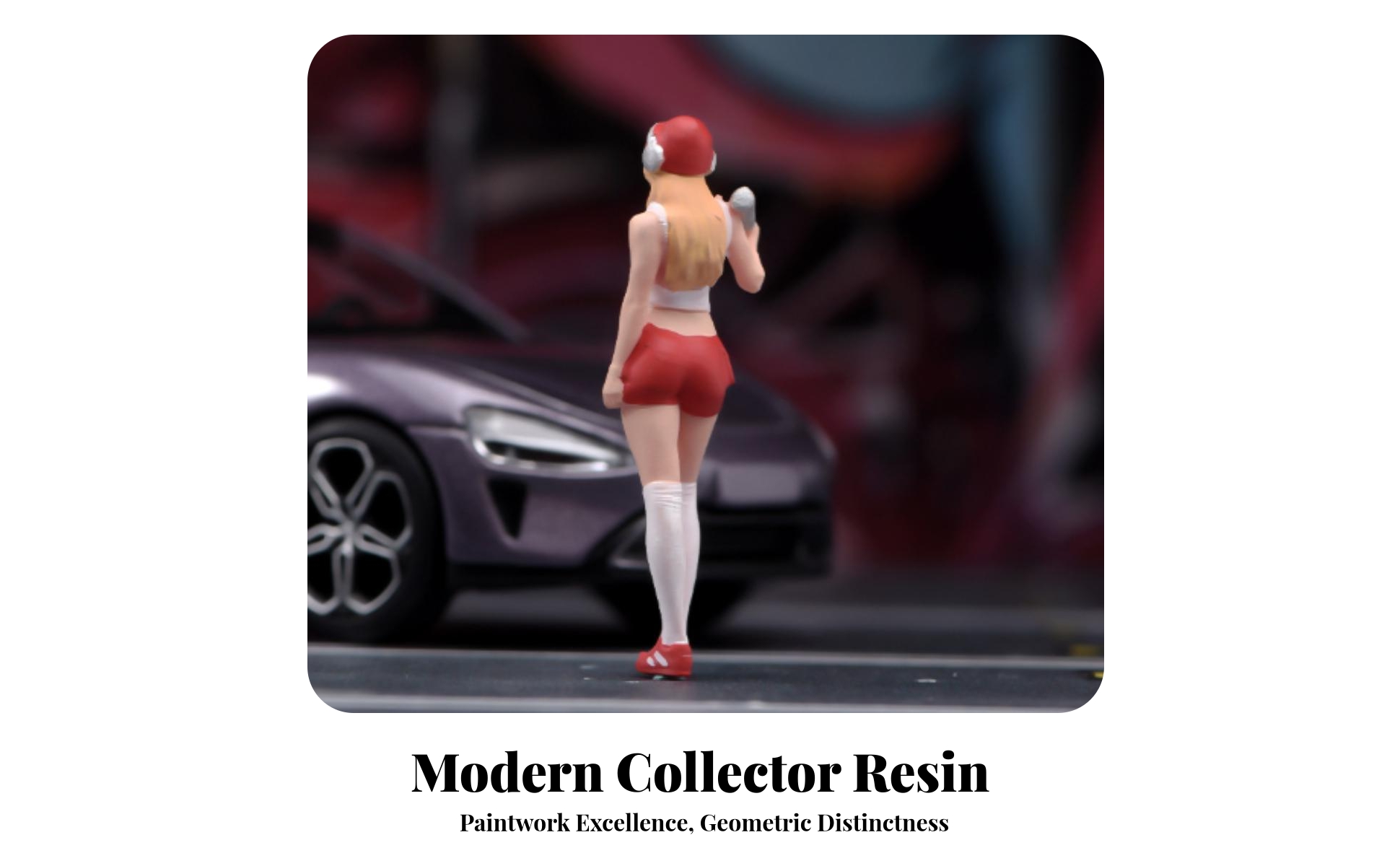 Street Style Girl Figurine Finely Detailed for Dioramas, Hobbyists, Collectors