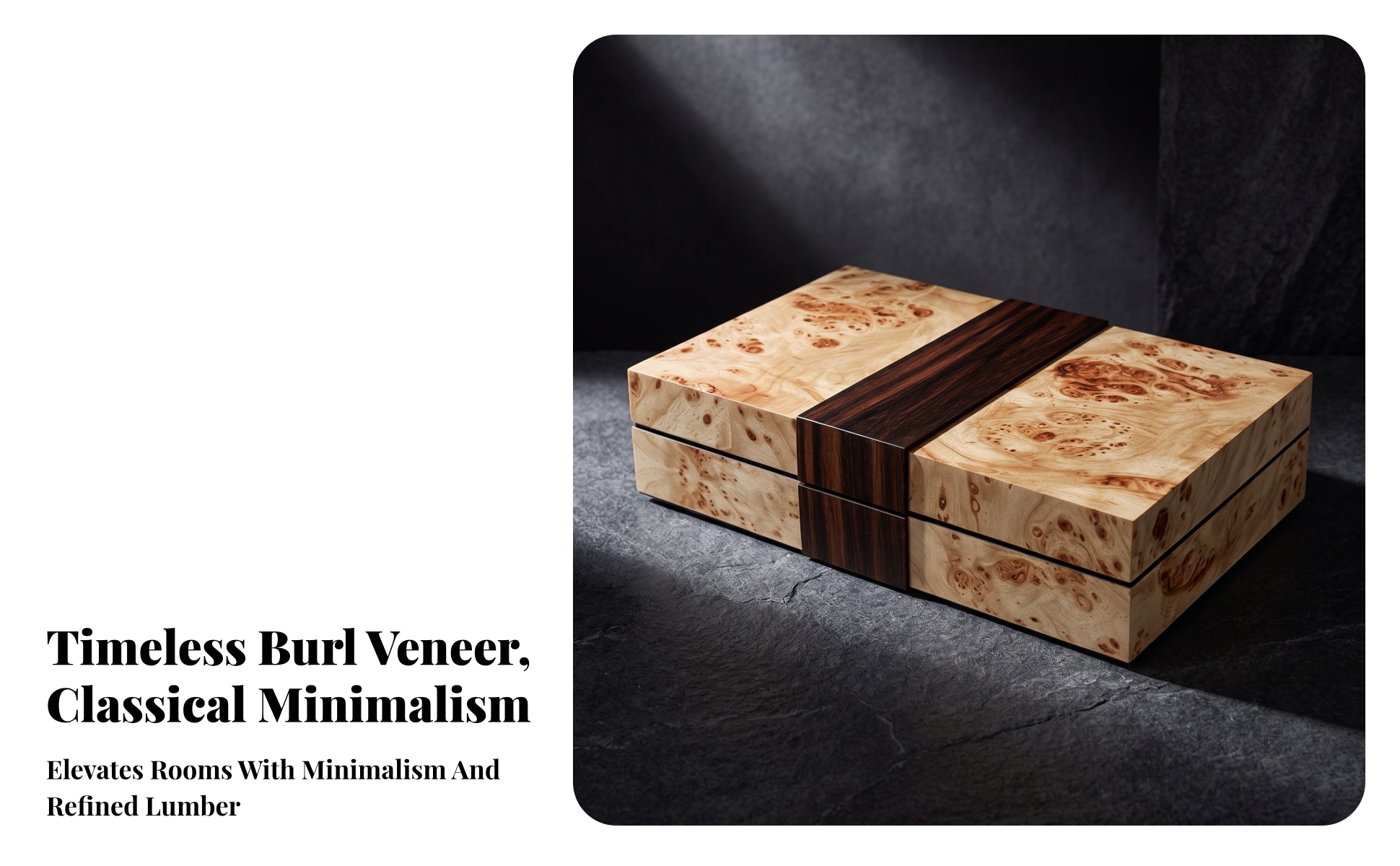 Holzbox mit Deckel Glatt Holzkiste mit Deckel Rechteckig für Schreibtisch