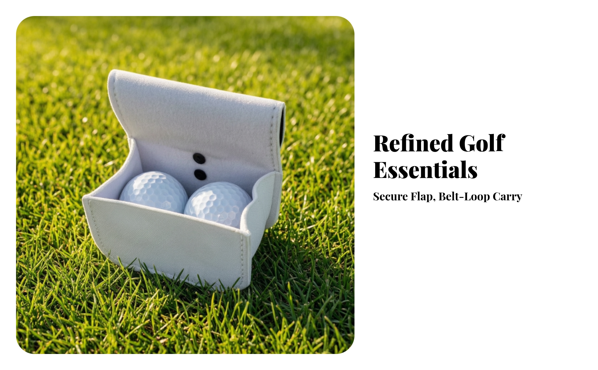 Golf Ball Pouch with Belt Clip Waterproof Golf Ball Storage Pouch Compact