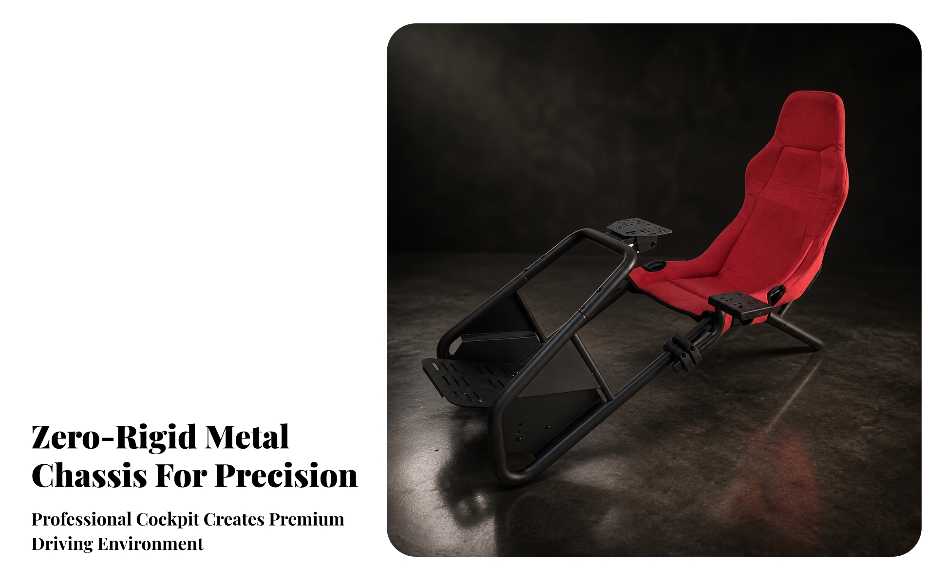 Sim Racing Cockpit with Seat Comfortable Sim Racing Wheel Stand with Seat