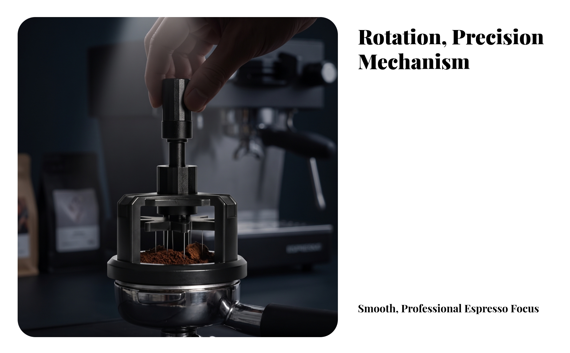 Rotary Coffee Distributor with Pin 51mm Espresso WDT Tool Adjustable