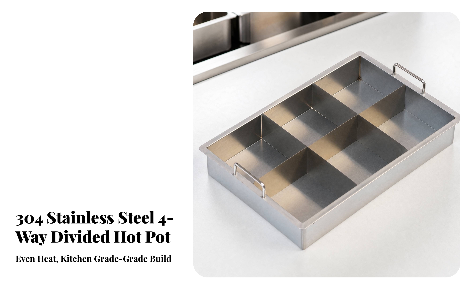 Six Compartment Hot Pot Multi-Flavor Hot Pot with Compartments Stainless Steel