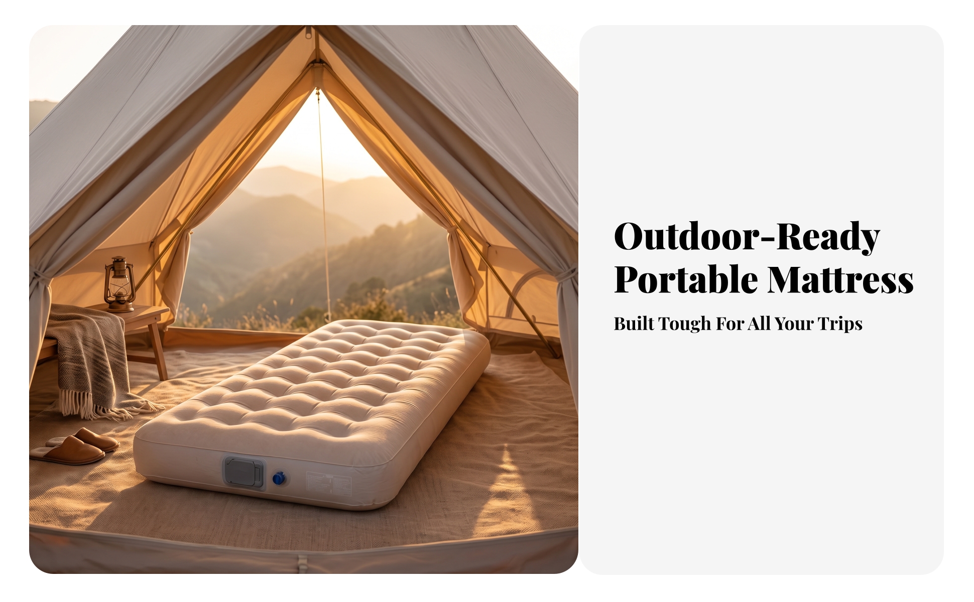 Inflatable Mattress with Built-in Pump Self-Inflating Automatic Inflatable Bed
