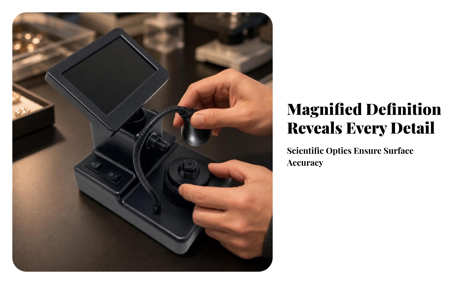 Desktop Microscope with Screen Digital for Bench-Side Observation, Hobbyists