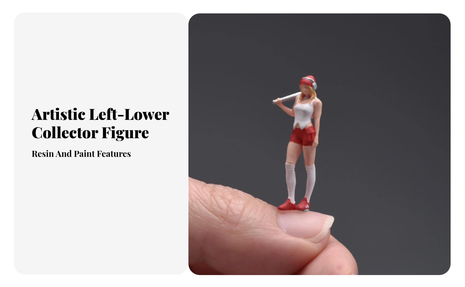 Street Style Girl Figurine Finely Detailed for Dioramas, Hobbyists, Collectors