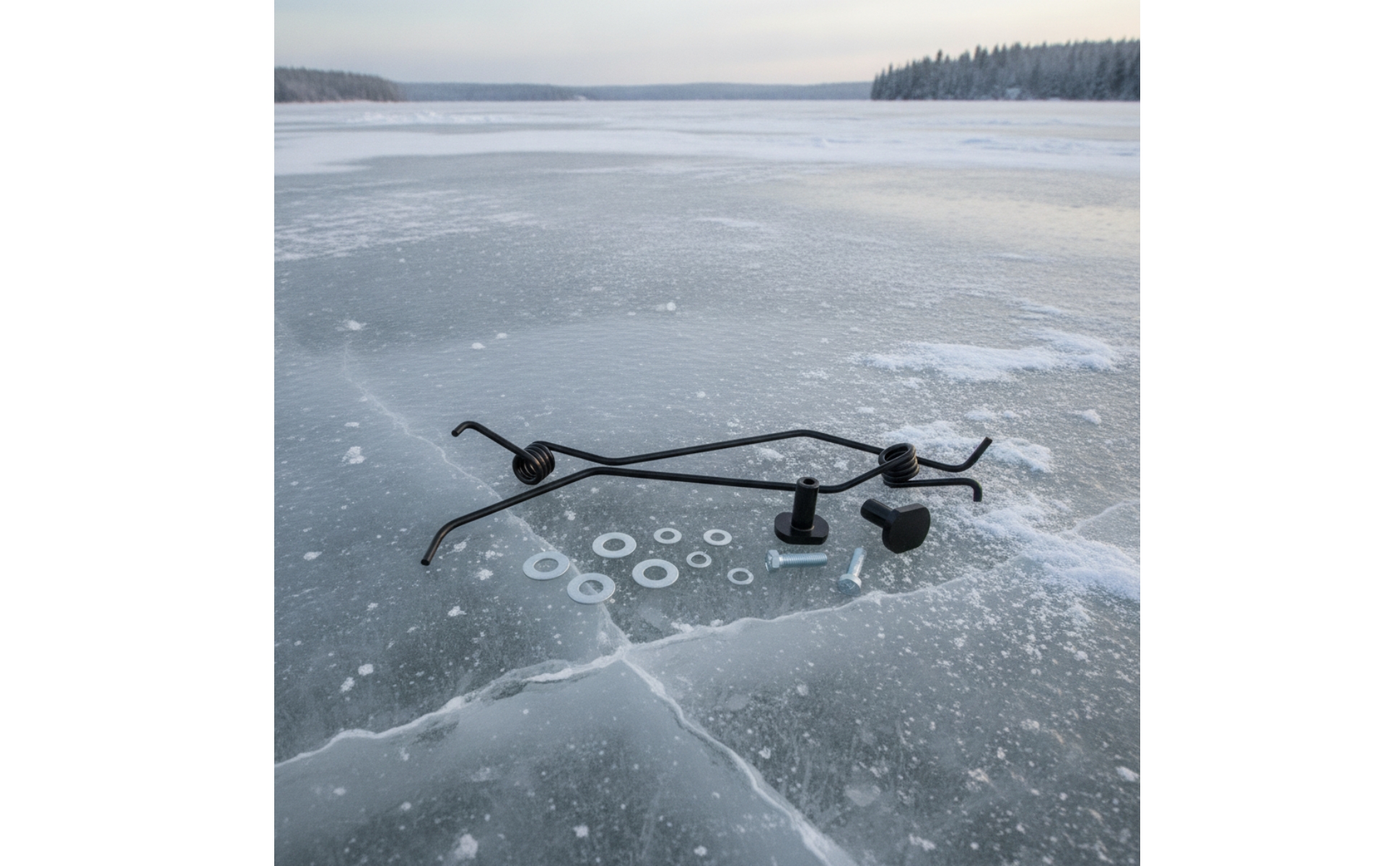 Spring Style Rail Mount Ice Scratcher Kit Direct Replacement for Winter Trail