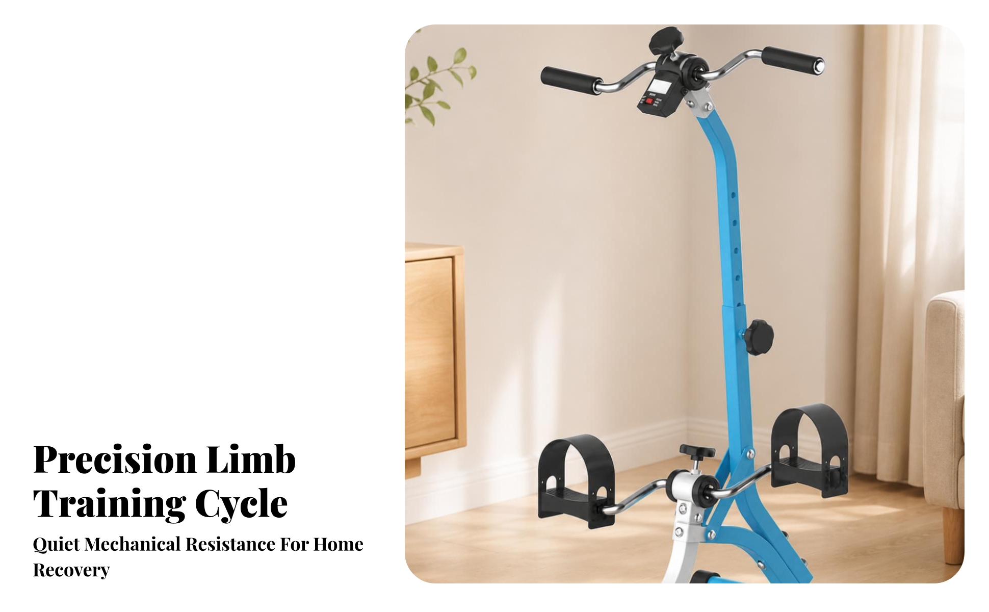 Upright Exercise Pedal Bike Adjustable Resistance Arm and Leg Pedal Exerciser