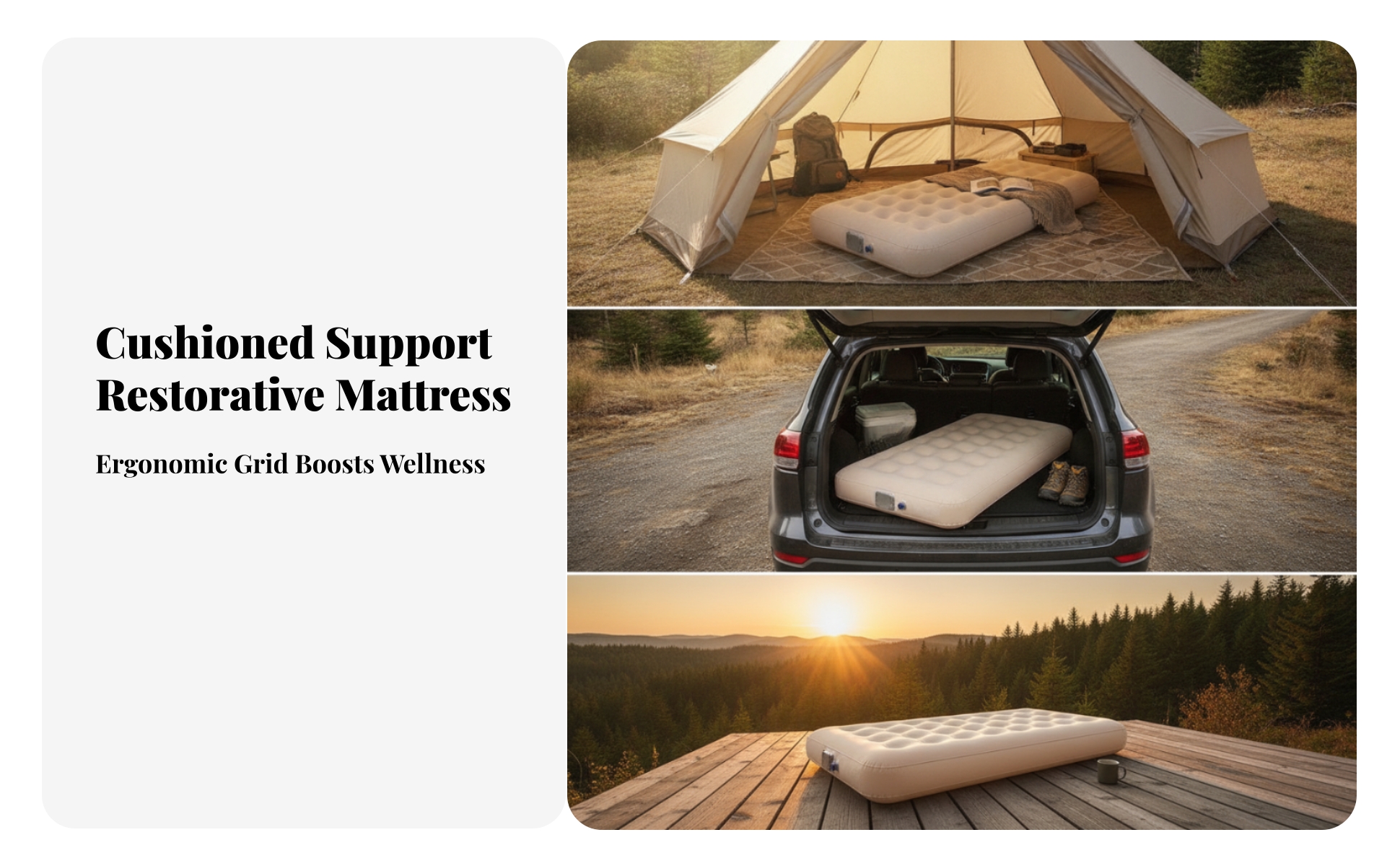 Inflatable Mattress with Built-in Pump Self-Inflating Automatic Inflatable Bed