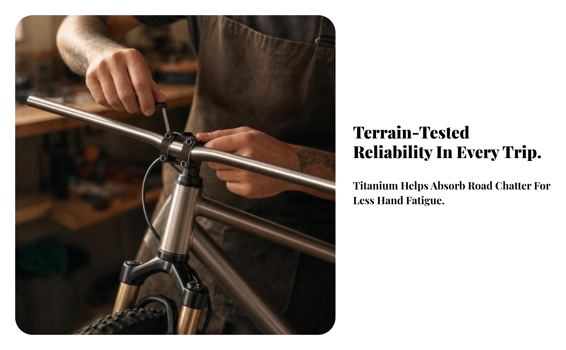 Titanium Handlebar Polished Straight Handlebar Lightweight for Mountain Bikes