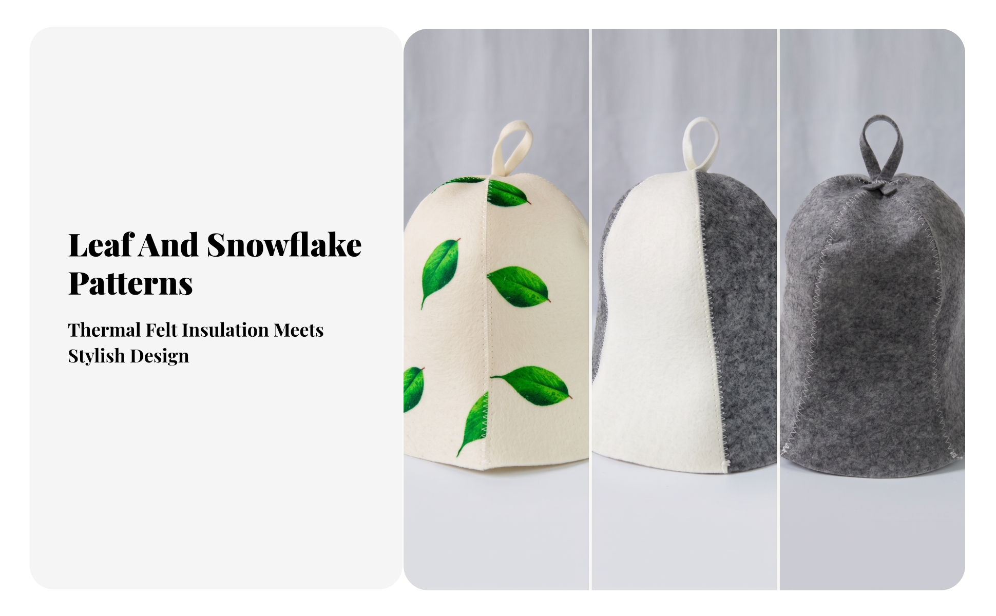 Felt Sauna Hat Bell-Shaped Sauna Hat with Hanging Loop Insulating for Spa Lovers