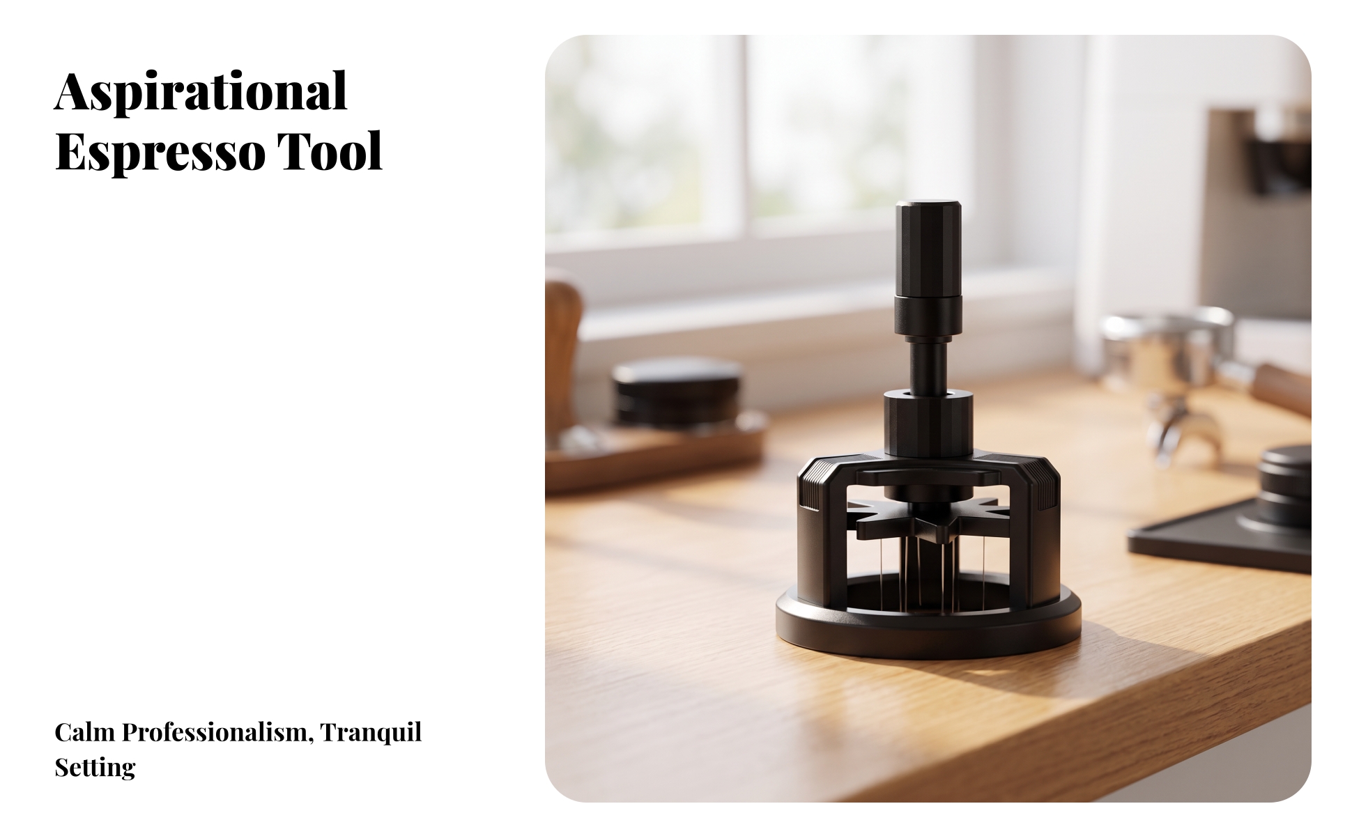 Rotary Coffee Distributor with Pin 51mm Espresso WDT Tool Adjustable