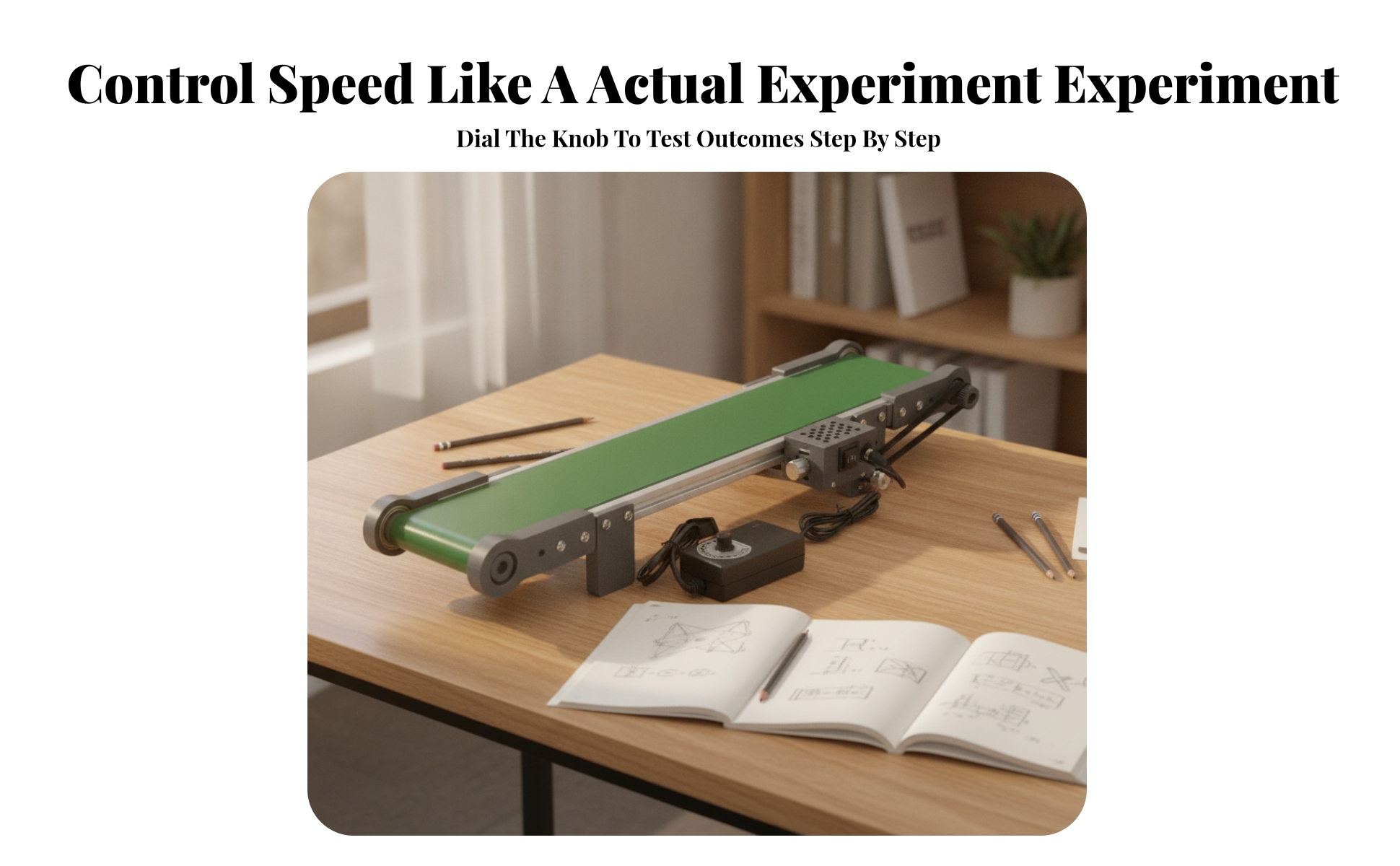 Desktop Conveyor Belt Model Plug-and-Play for Classroom, Laboratory, Teachers