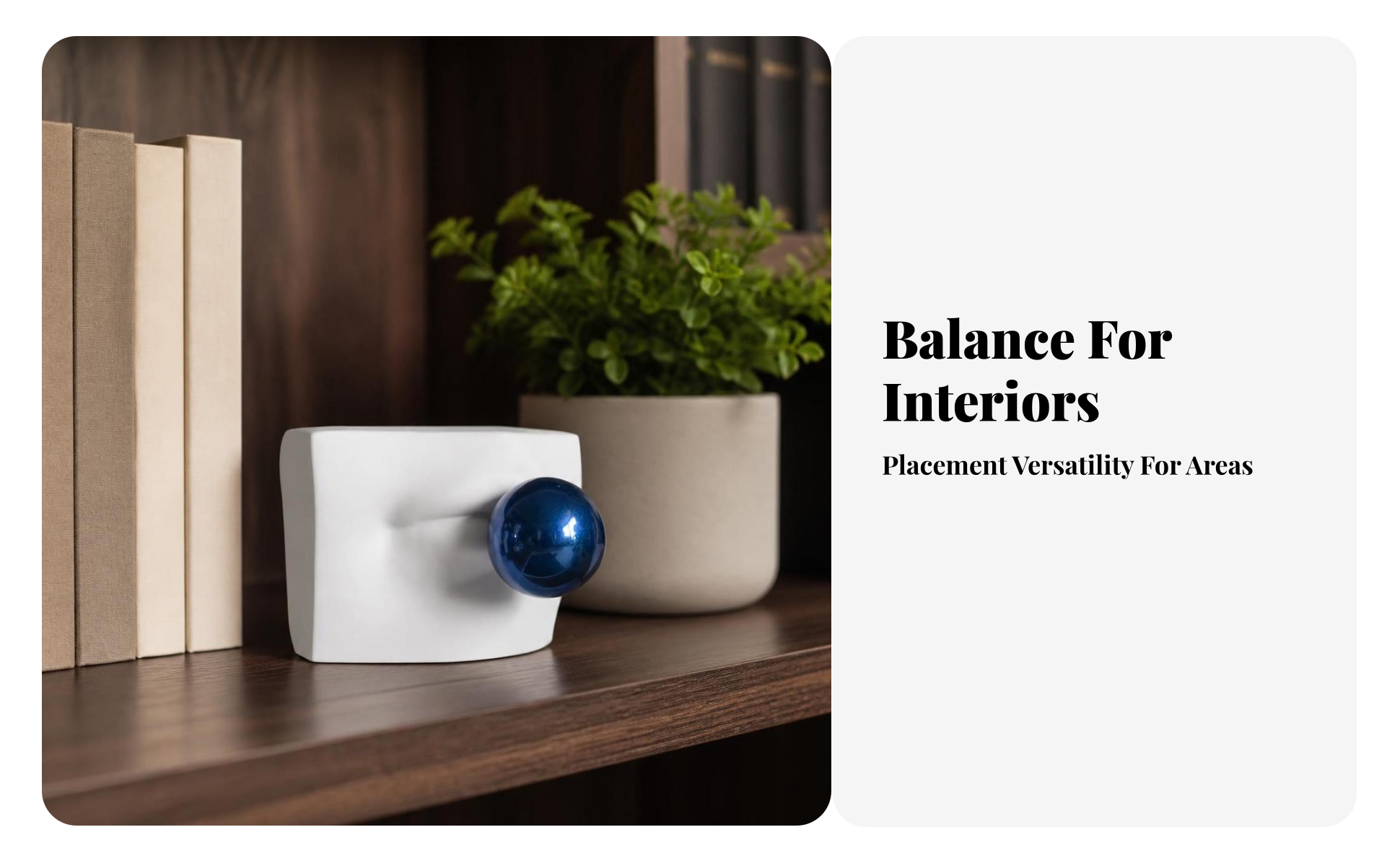 Abstract Block Ornament Minimalist Sculpture with Sphere Modern for Minimalists