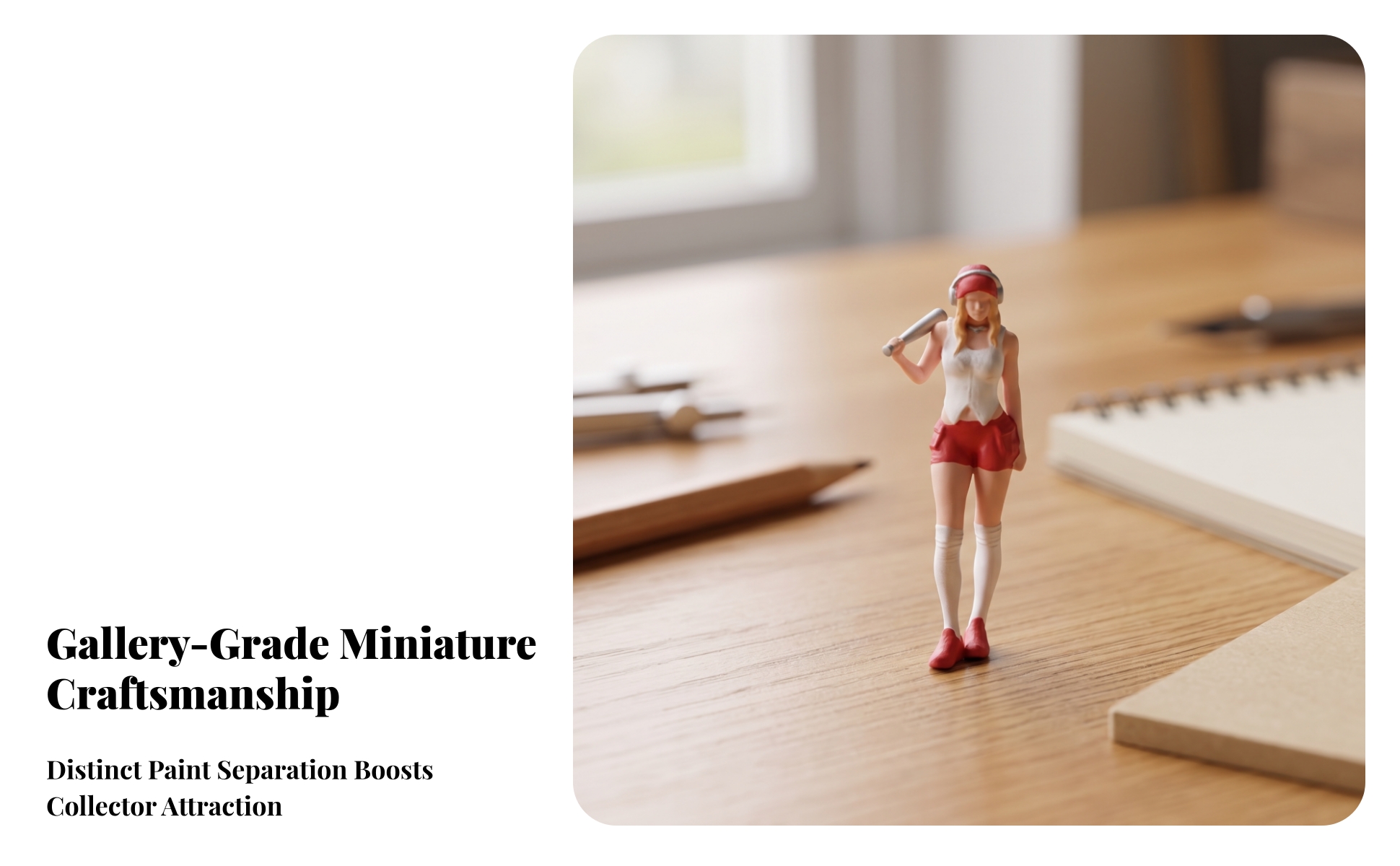 Street Style Girl Figurine Finely Detailed for Dioramas, Hobbyists, Collectors