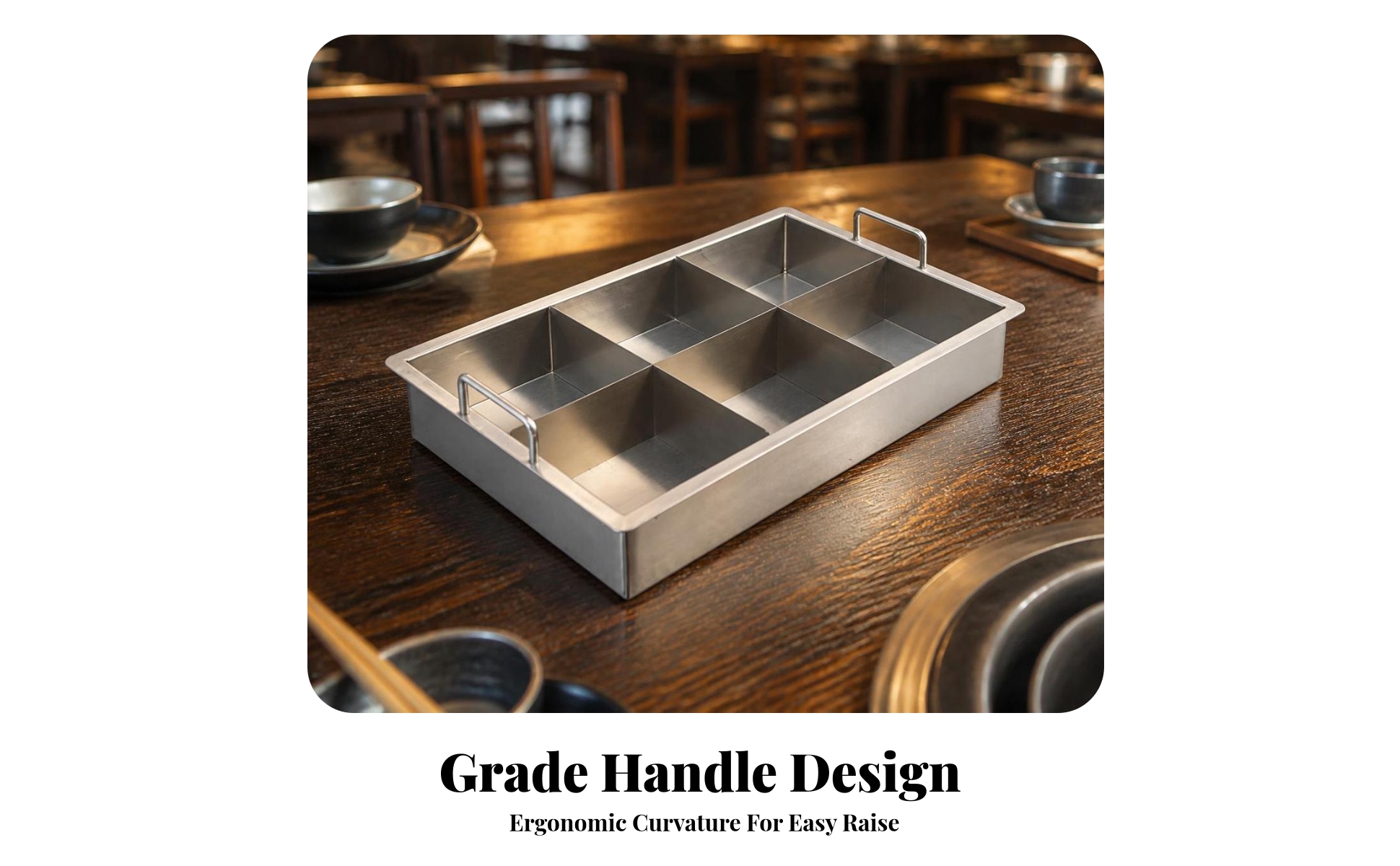 Six Compartment Hot Pot Multi-Flavor Hot Pot with Compartments Stainless Steel