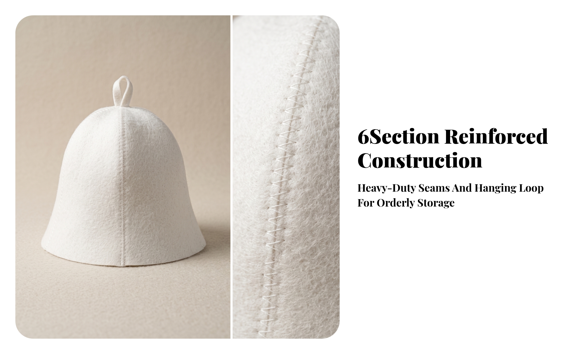 Felt Sauna Hat Bell-Shaped Sauna Hat with Hanging Loop Insulating for Spa Lovers