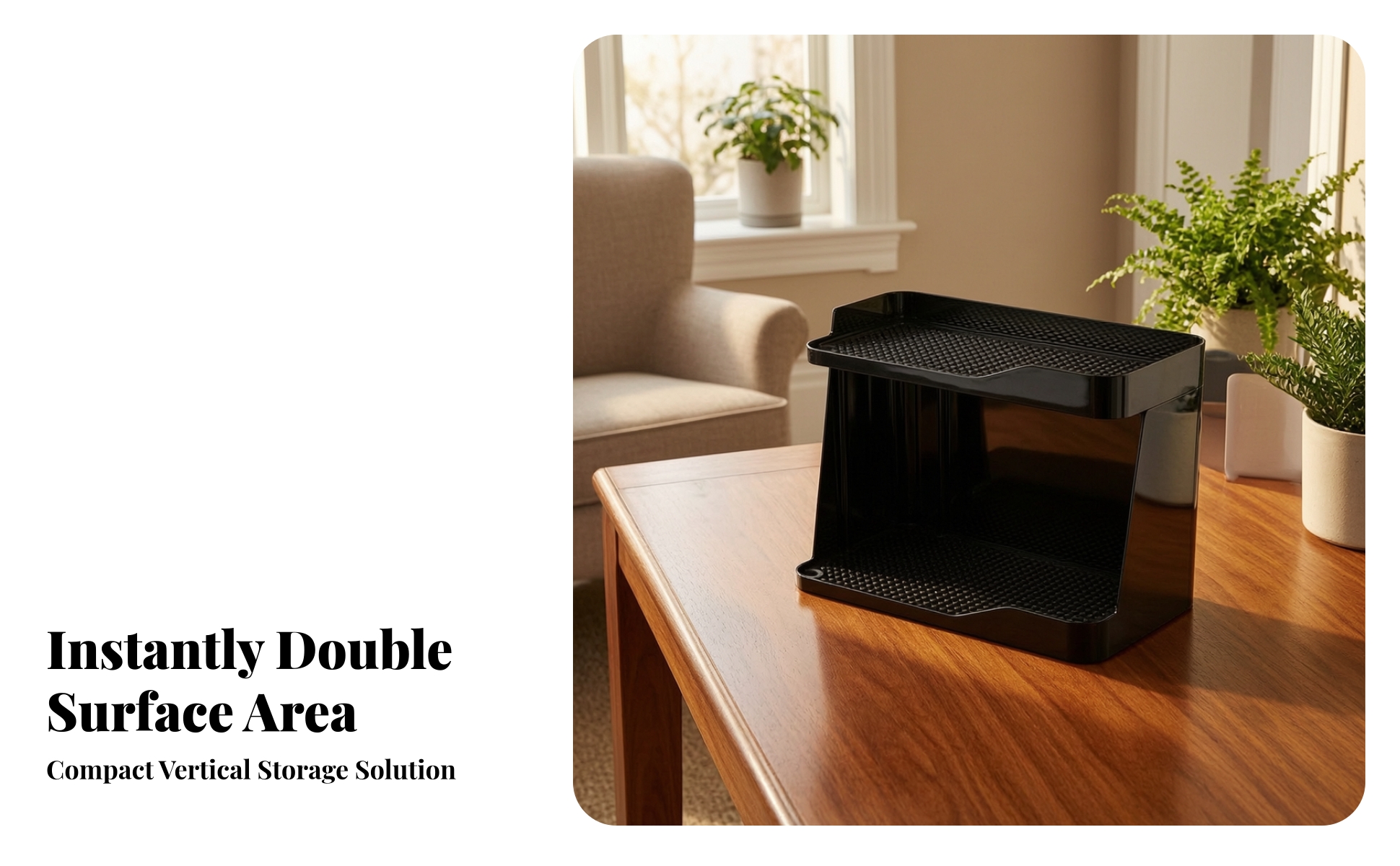 Dual-Level Storage Rack Double-Layer Countertop Storage Storage areaSaving