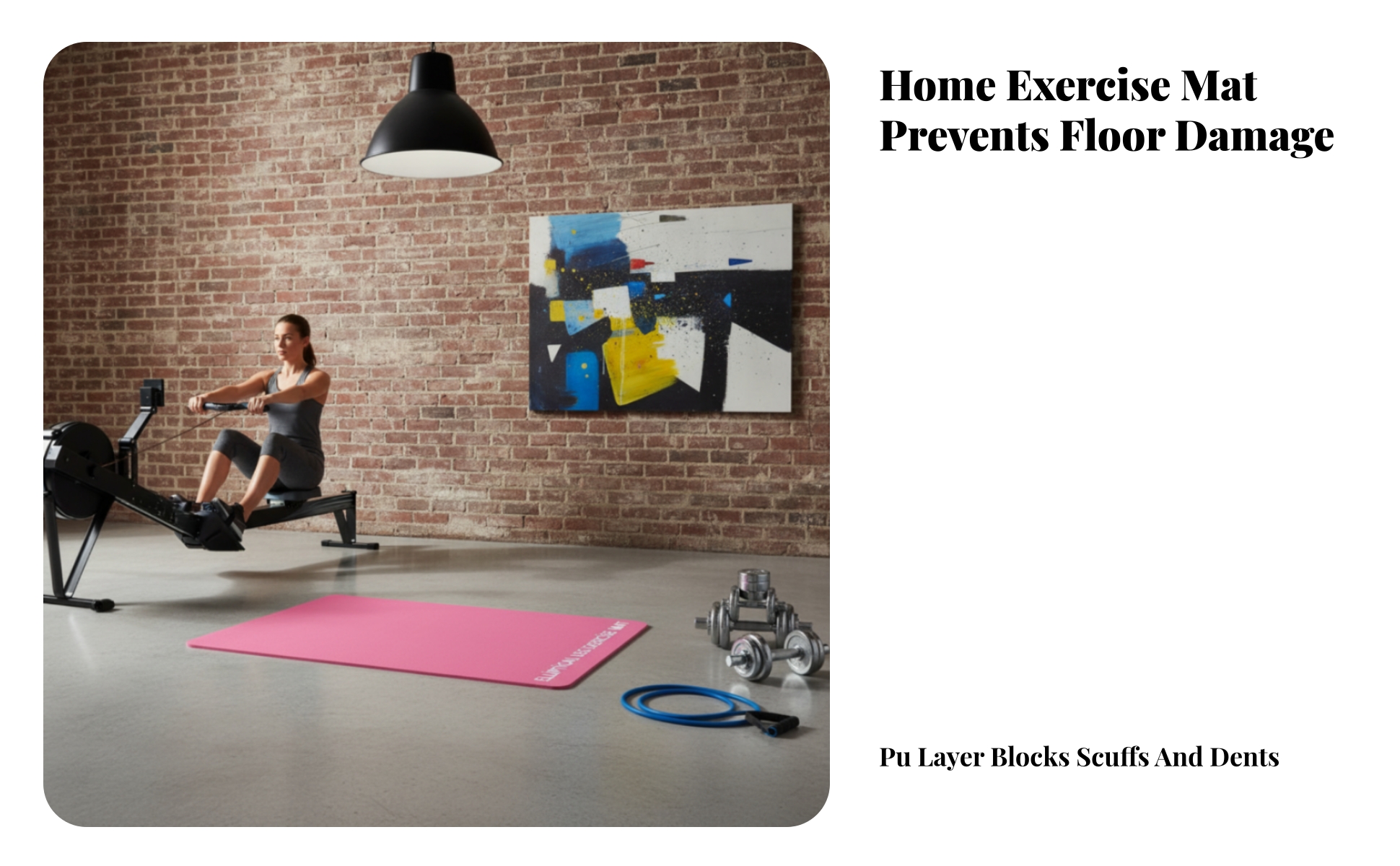Stepper Mat Anti-Slip Exercise Equipment Mat Shock-Absorbing for Apartments
