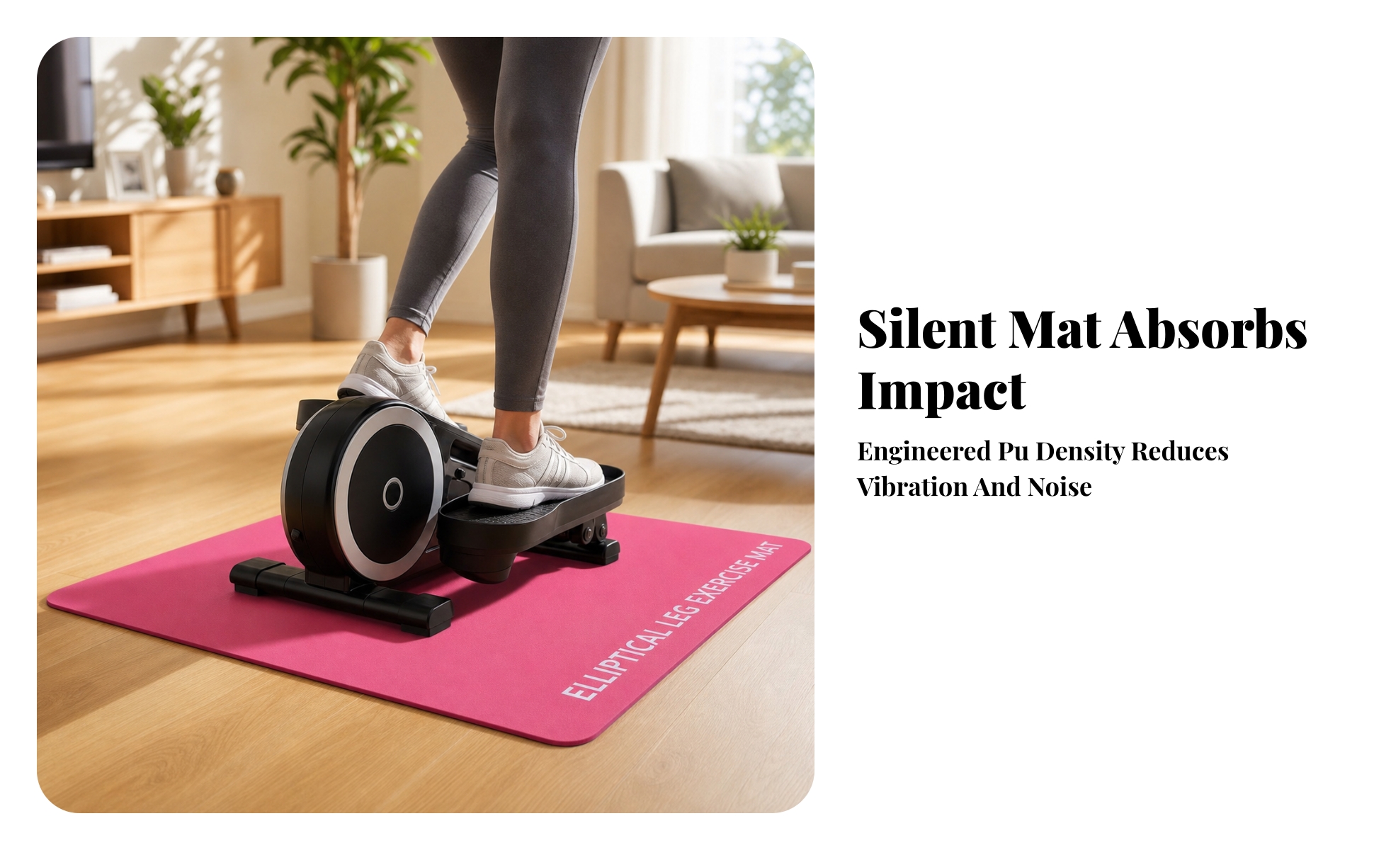 Stepper Mat Anti-Slip Exercise Equipment Mat Shock-Absorbing for Apartments