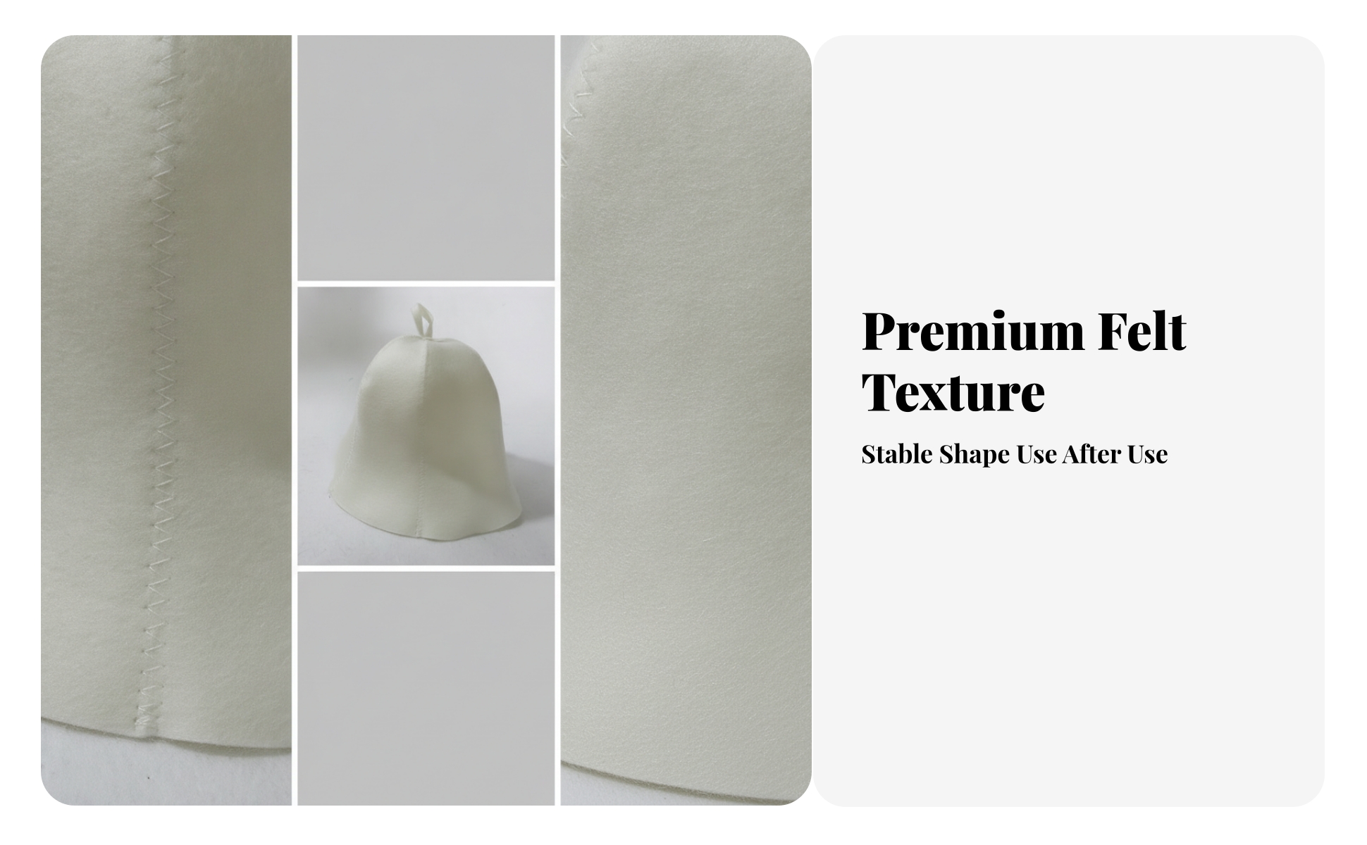Felt Sauna Hat Bell-Shaped Sauna Hat with Hanging Loop Insulating for Spa Lovers