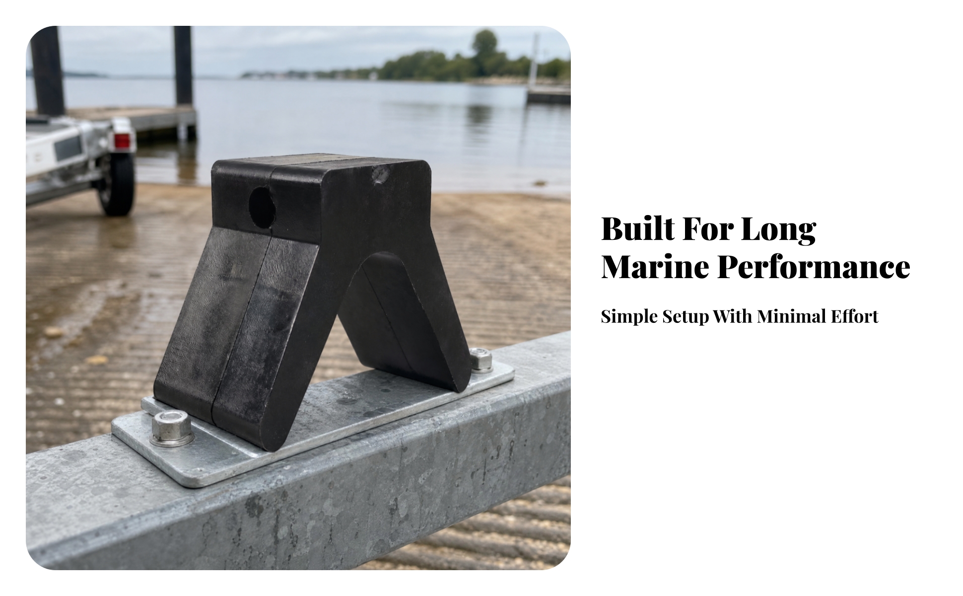 Boat Trailer Bow Stop Heavy-Duty Boat Trailer Rubber Bow Stop Shock-Absorbing