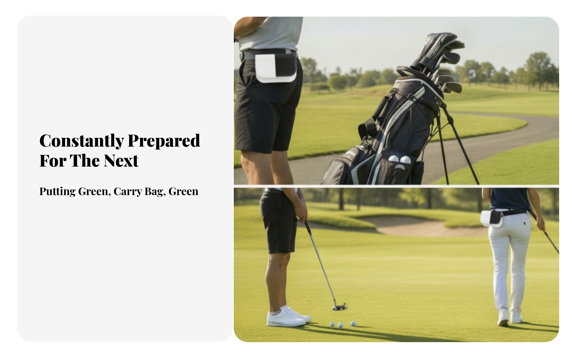Golf Ball Pouch with Belt Clip Waterproof Golf Ball Storage Pouch Compact