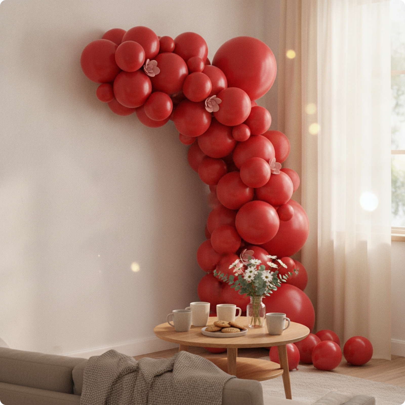 Ballongirlanden-set mit Klebepunkten leicht zu montieren Ballonbogen Metallic