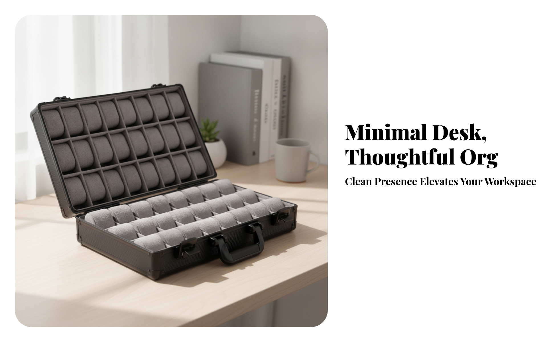 Case Hard-Shell 48-Slot Watch Organizer Safeguarding for Collectors
