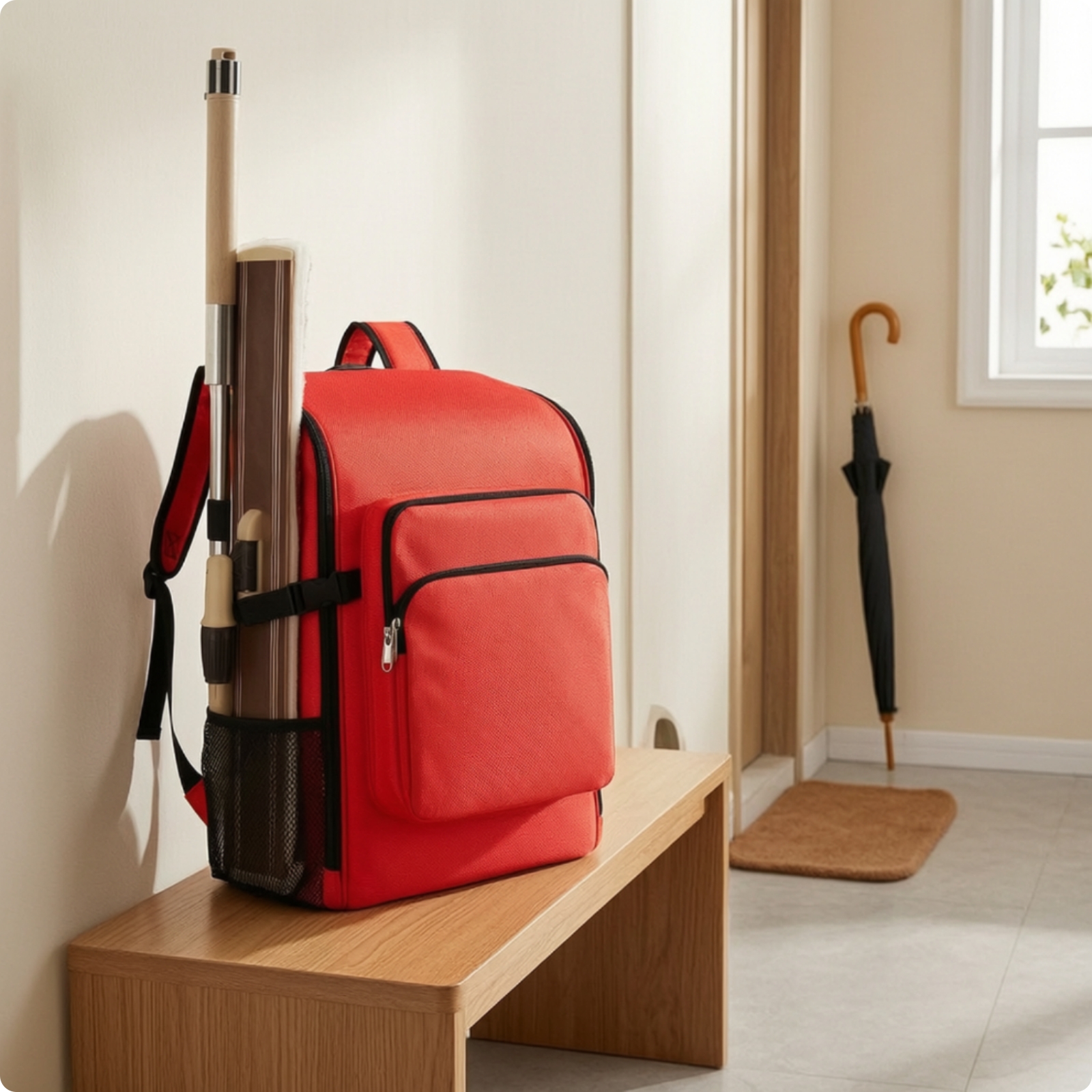 Cleaning Backpack Structured Organizer Backpack Zippered for Janitors