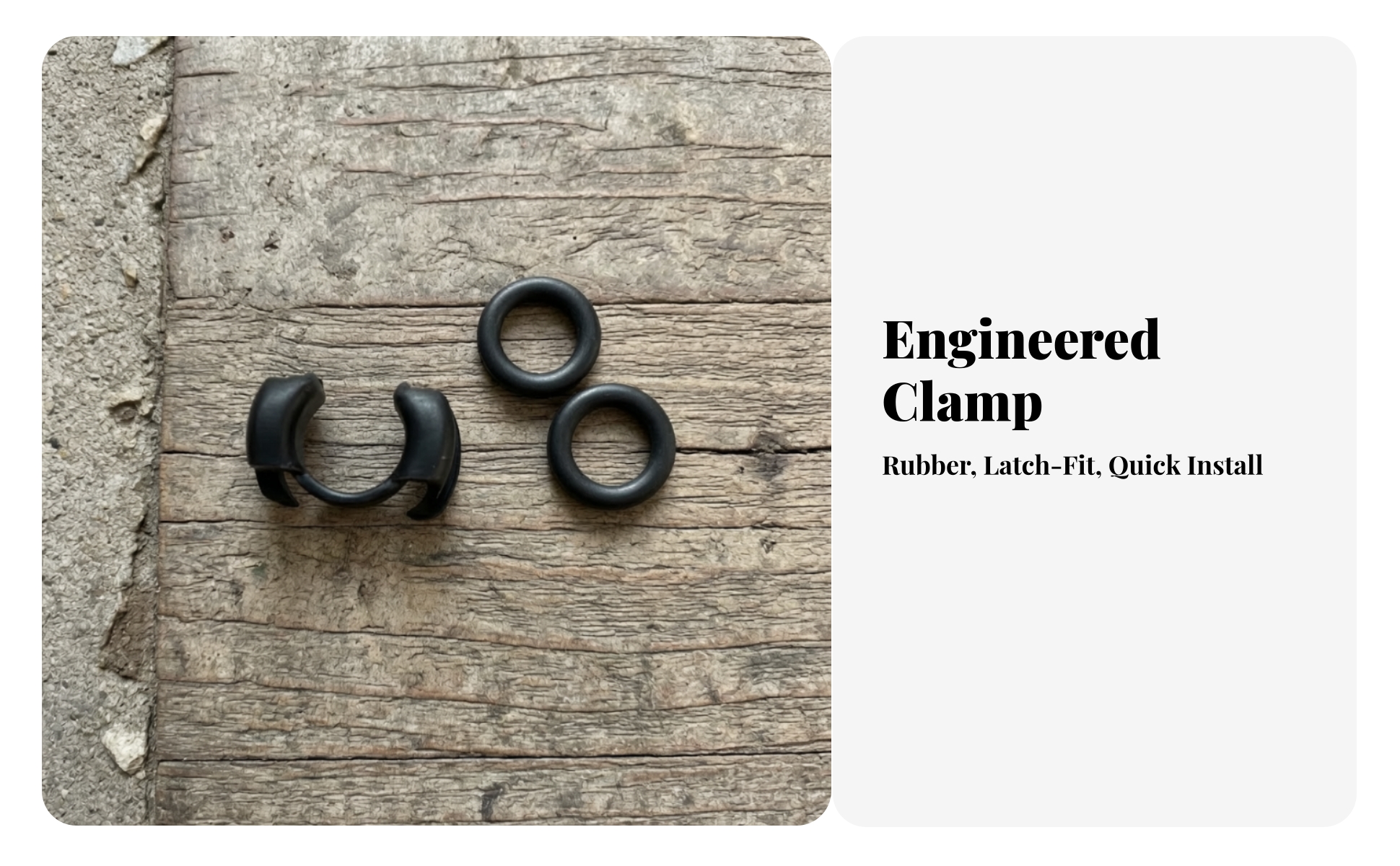 Fastener Slim Car Pipe Clamp with Rubber Sealing Rings