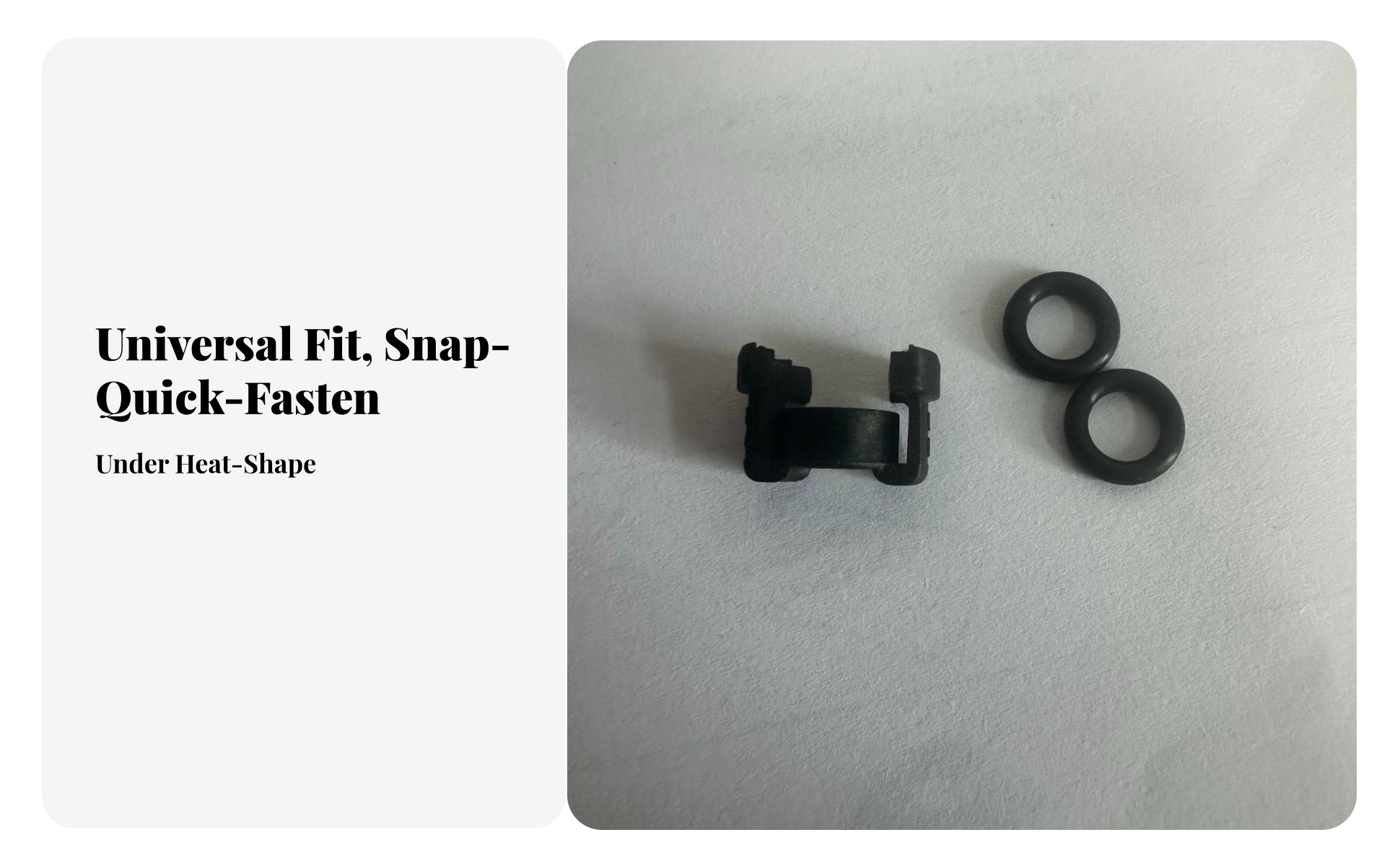 Fastener Slim Car Pipe Clamp with Rubber Sealing Rings