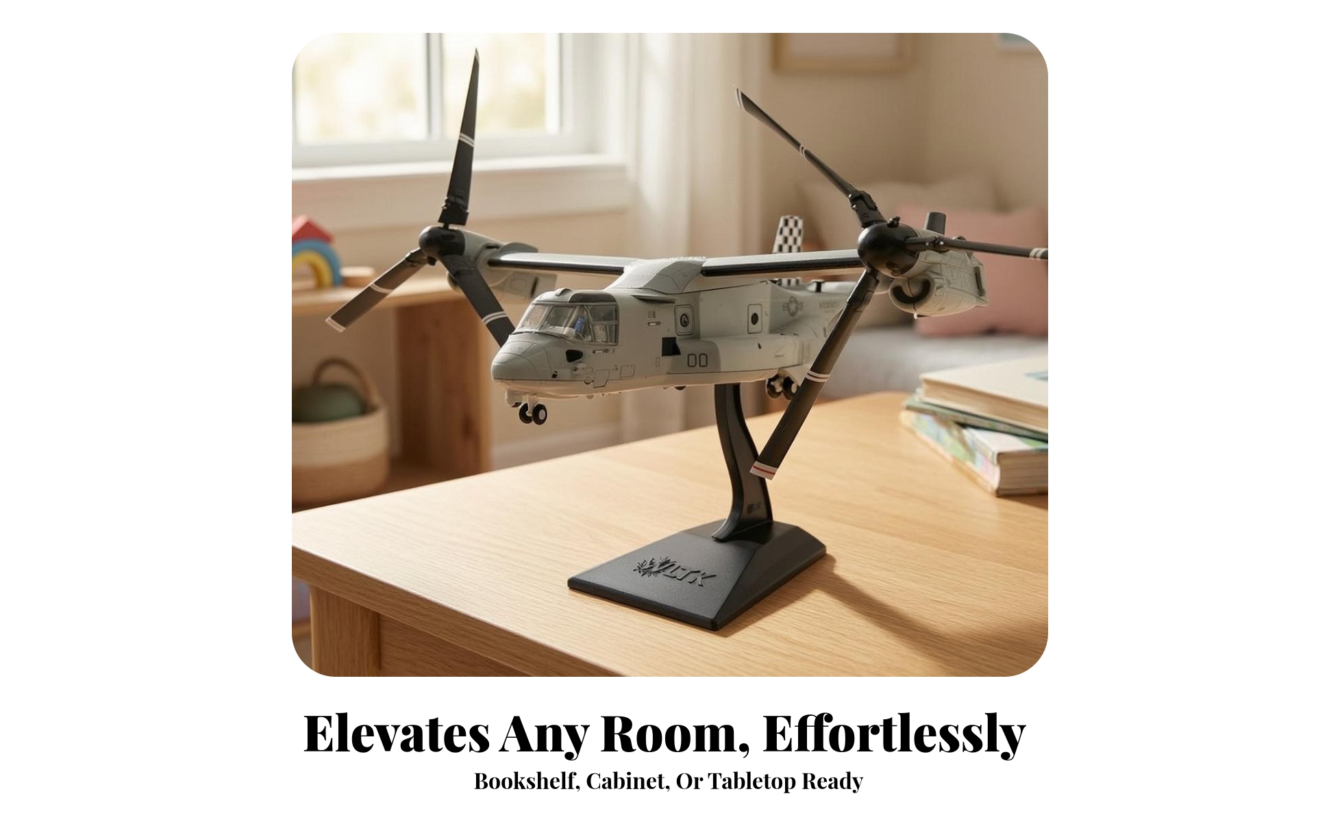 V-22 Tiltrotor Model 1/72 Scale MV-22B Model Diecast for Shelf, Office