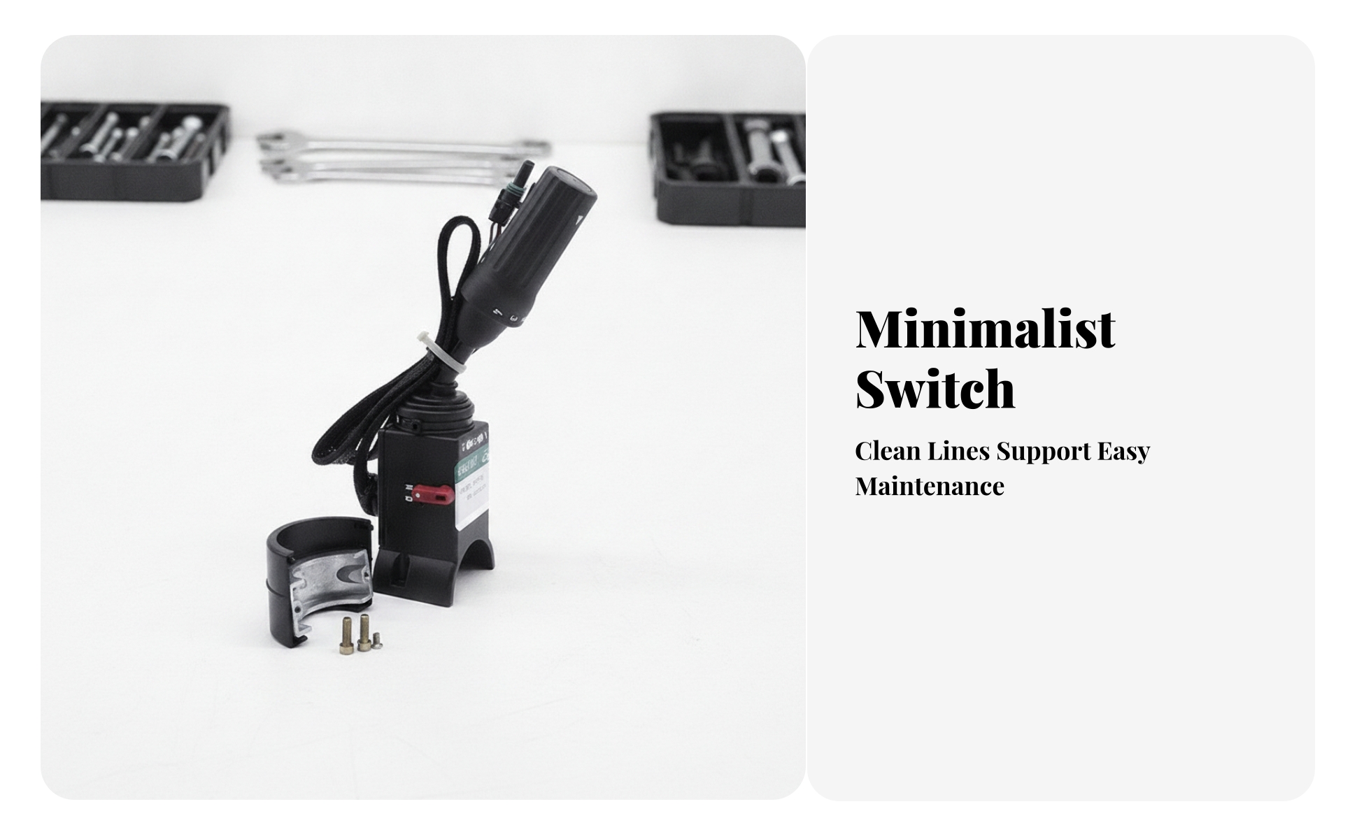Control Lever with Mounting Clamp Sturdy for Construction Vehicles