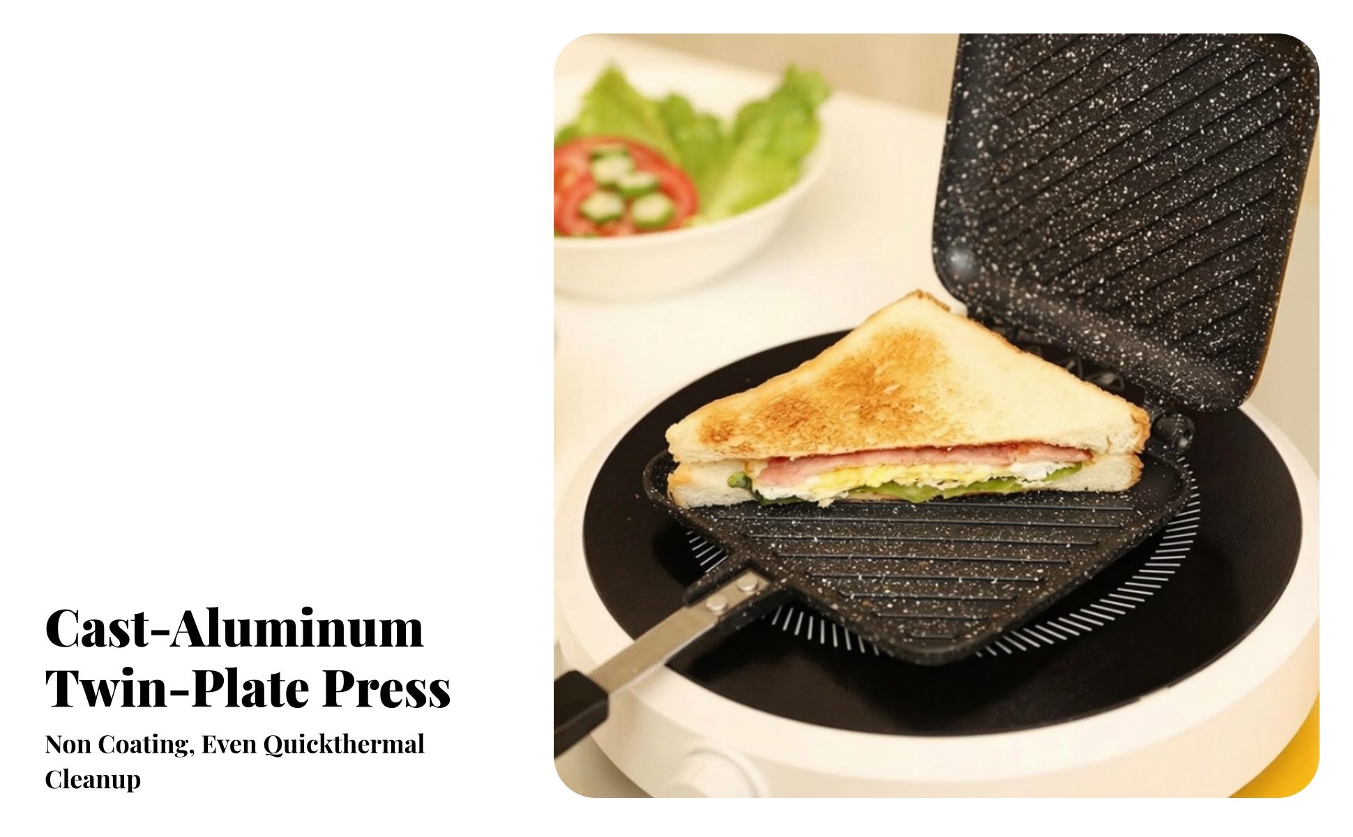 Double-Sided Sandwich Pan Induction Compatible Double-Sided Sandwich Grill