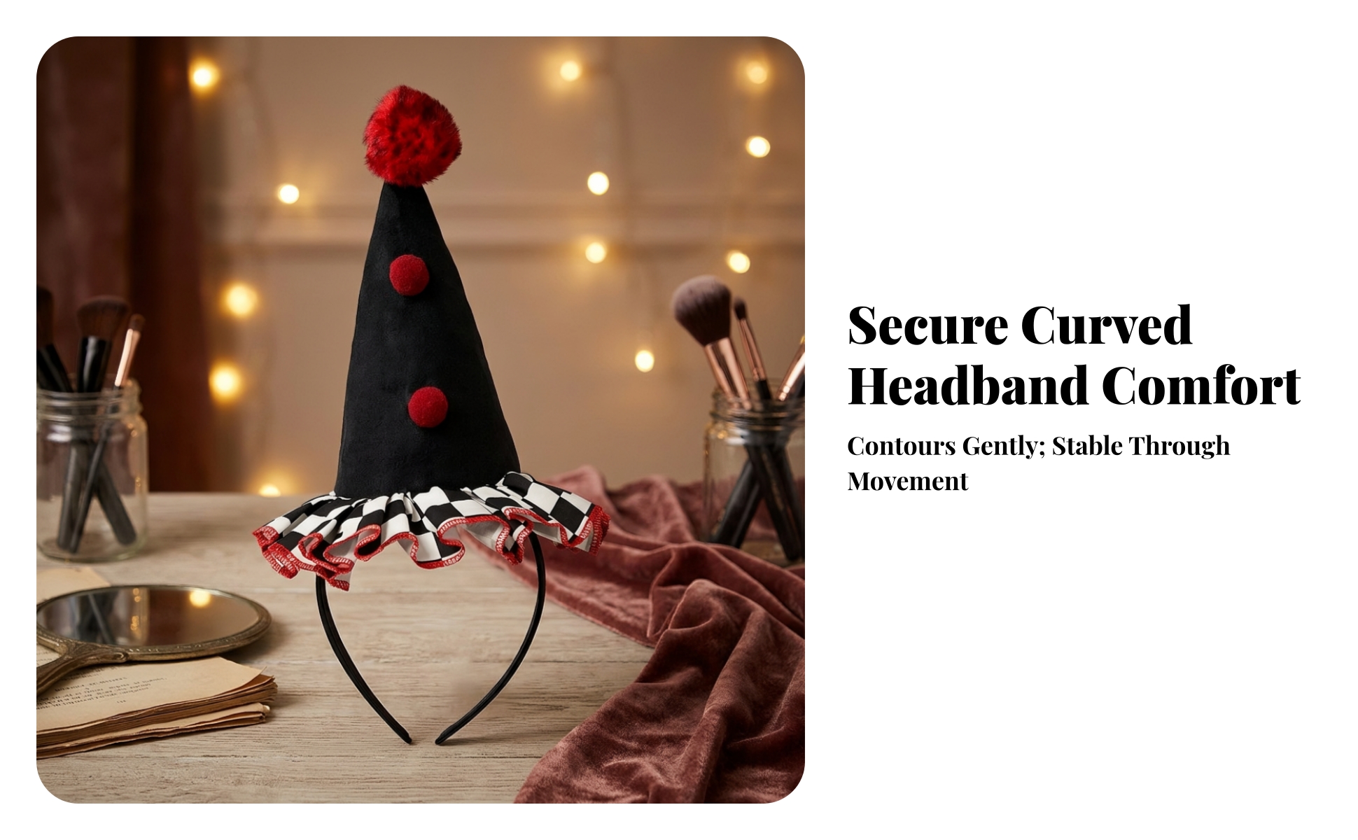 Clown Hat Headband Novelty Clown Headband Playful for Costume Parties, Halloween