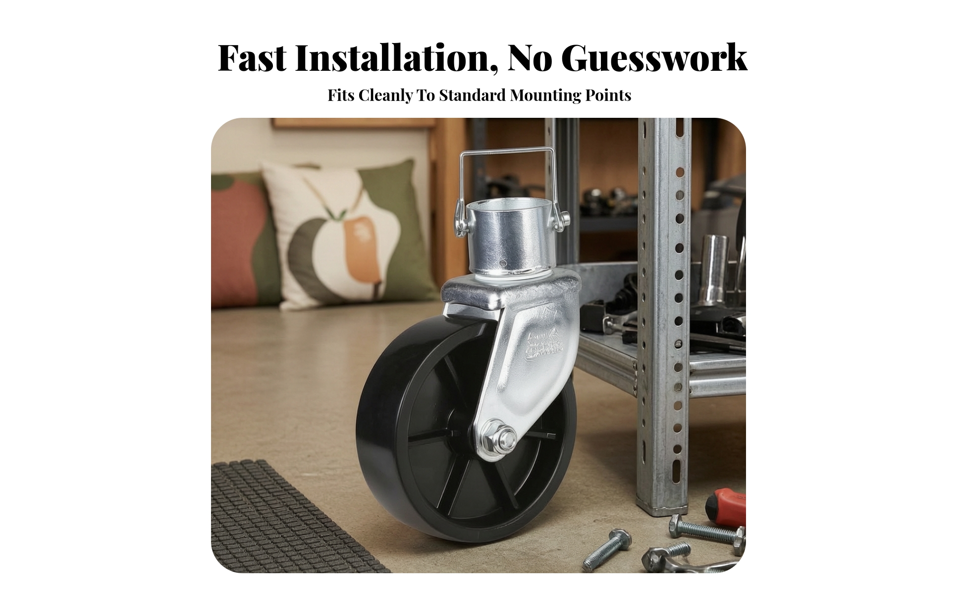 Swivel Caster with Mounting Bracket Industrial Swivel Caster Wheel Heavy-Duty