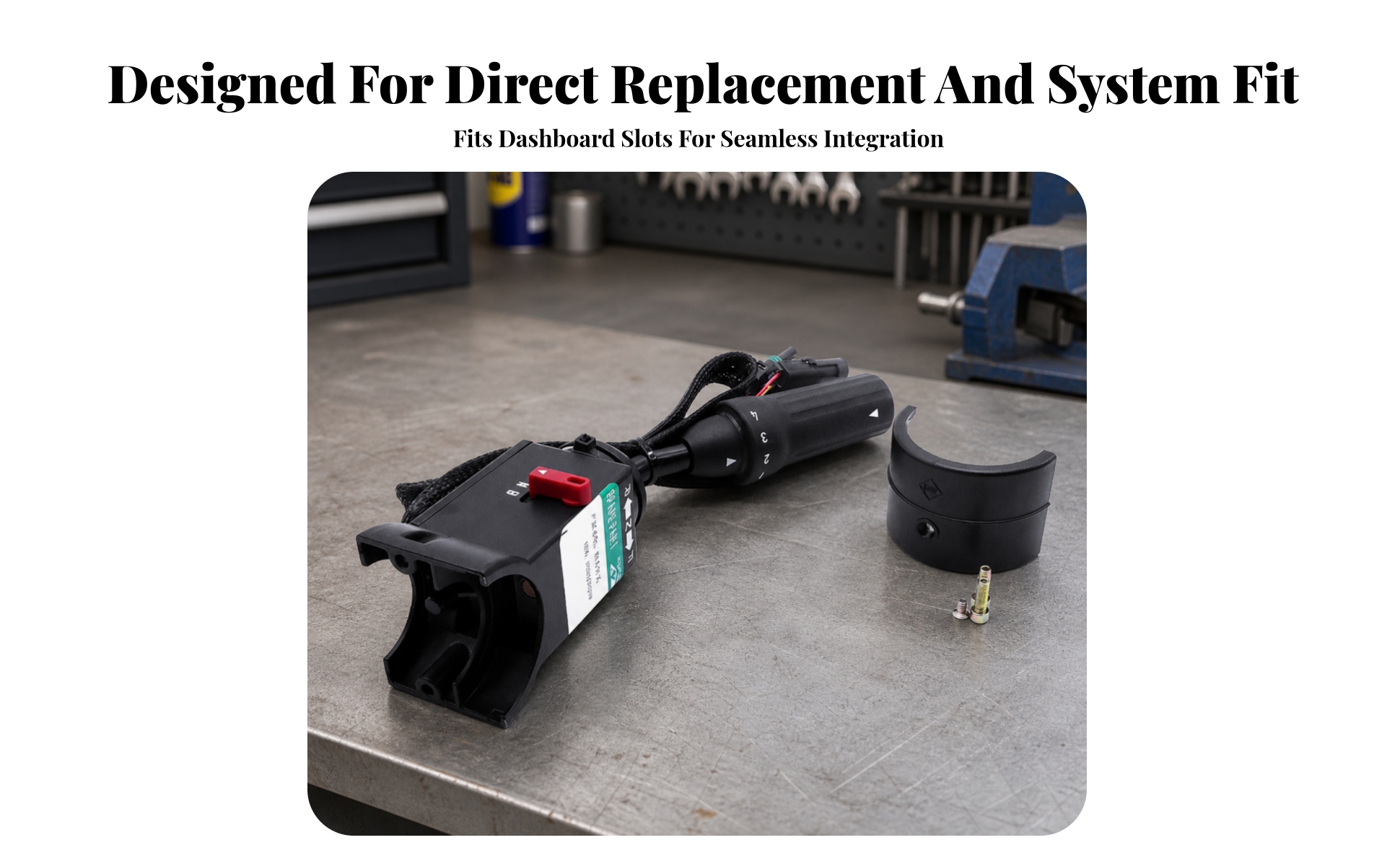 Control Lever with Mounting Clamp Sturdy for Construction Vehicles