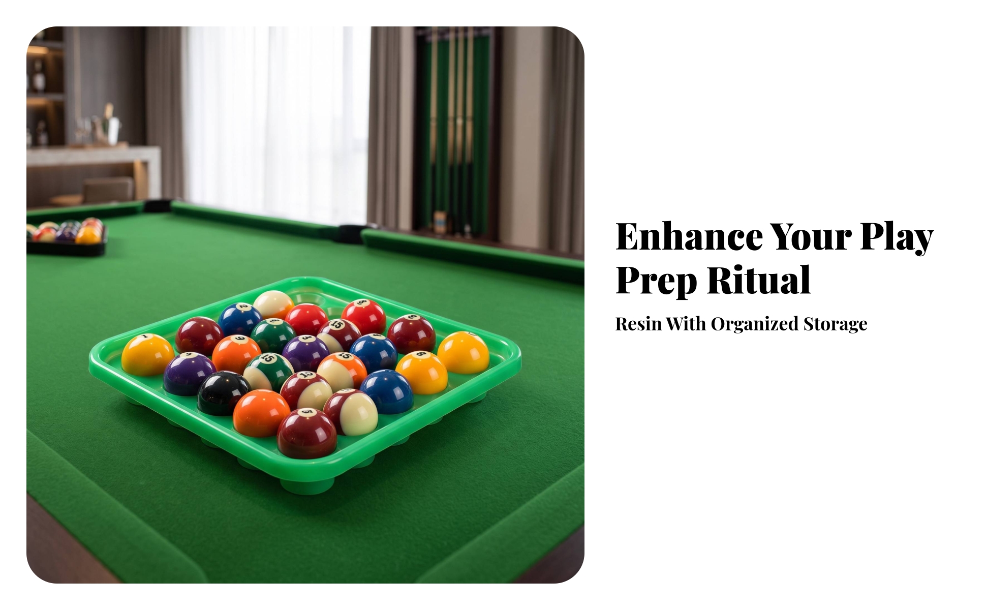 Storage Tray Easy to Transport Billiard Ball Tray Stackable for Game Room